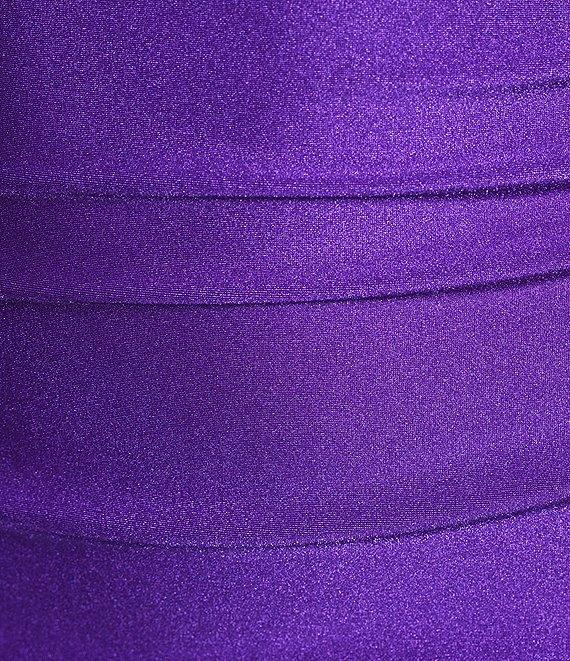 Honey and Rosie Shirred Cross Strap Back Ruffle Back Long Dress Product Image