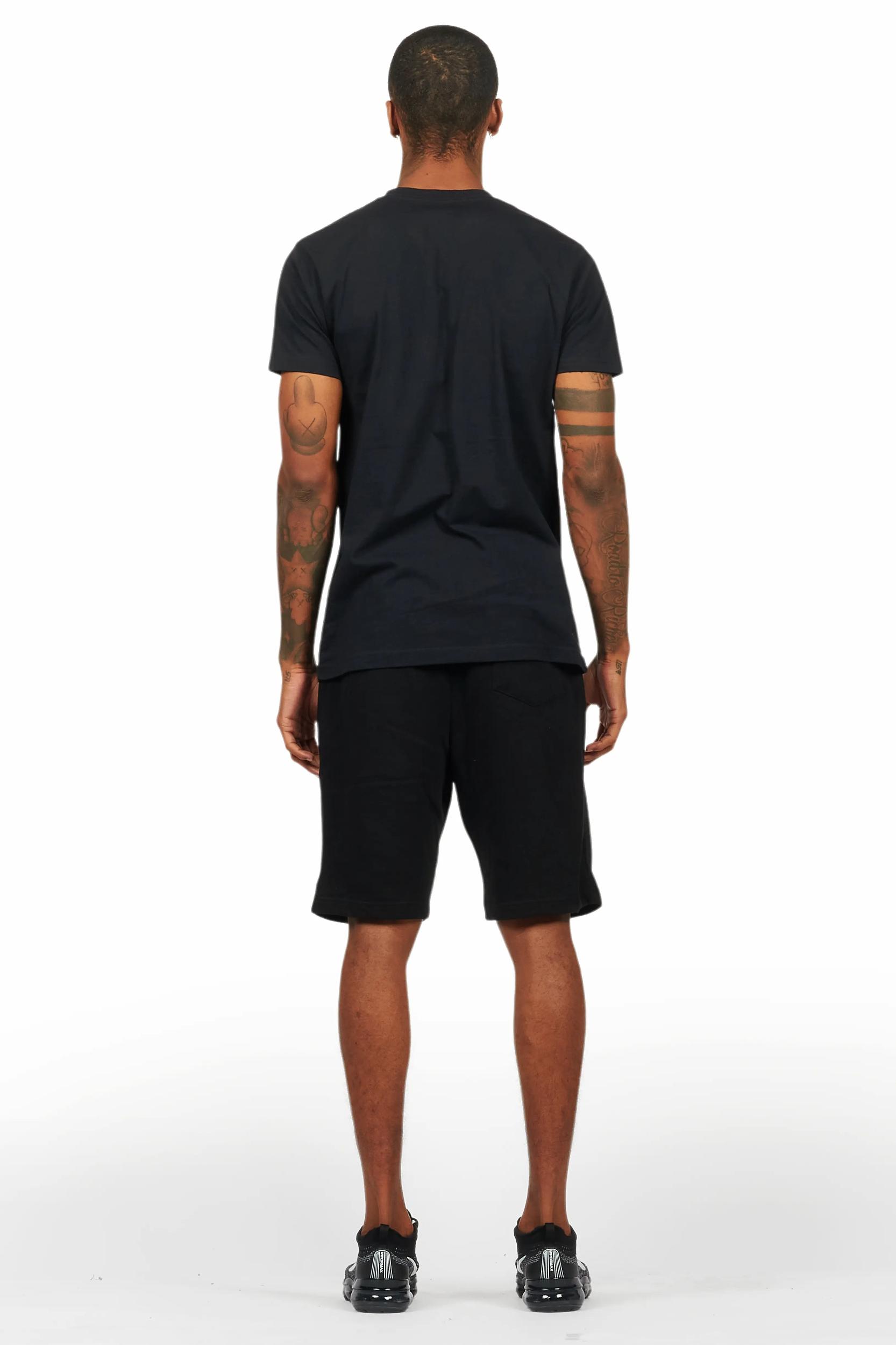 Kastell Black T-Shirt Short Set Male Product Image