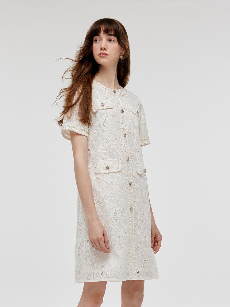 Lace Sequins Women Mini Dress Product Image