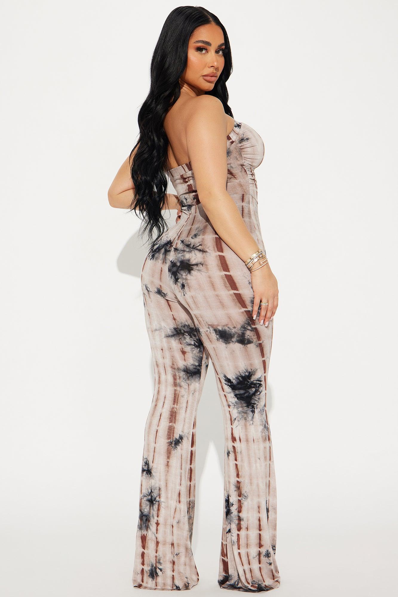 Always In Element Tie Dye Jumpsuit - Brown/combo Product Image