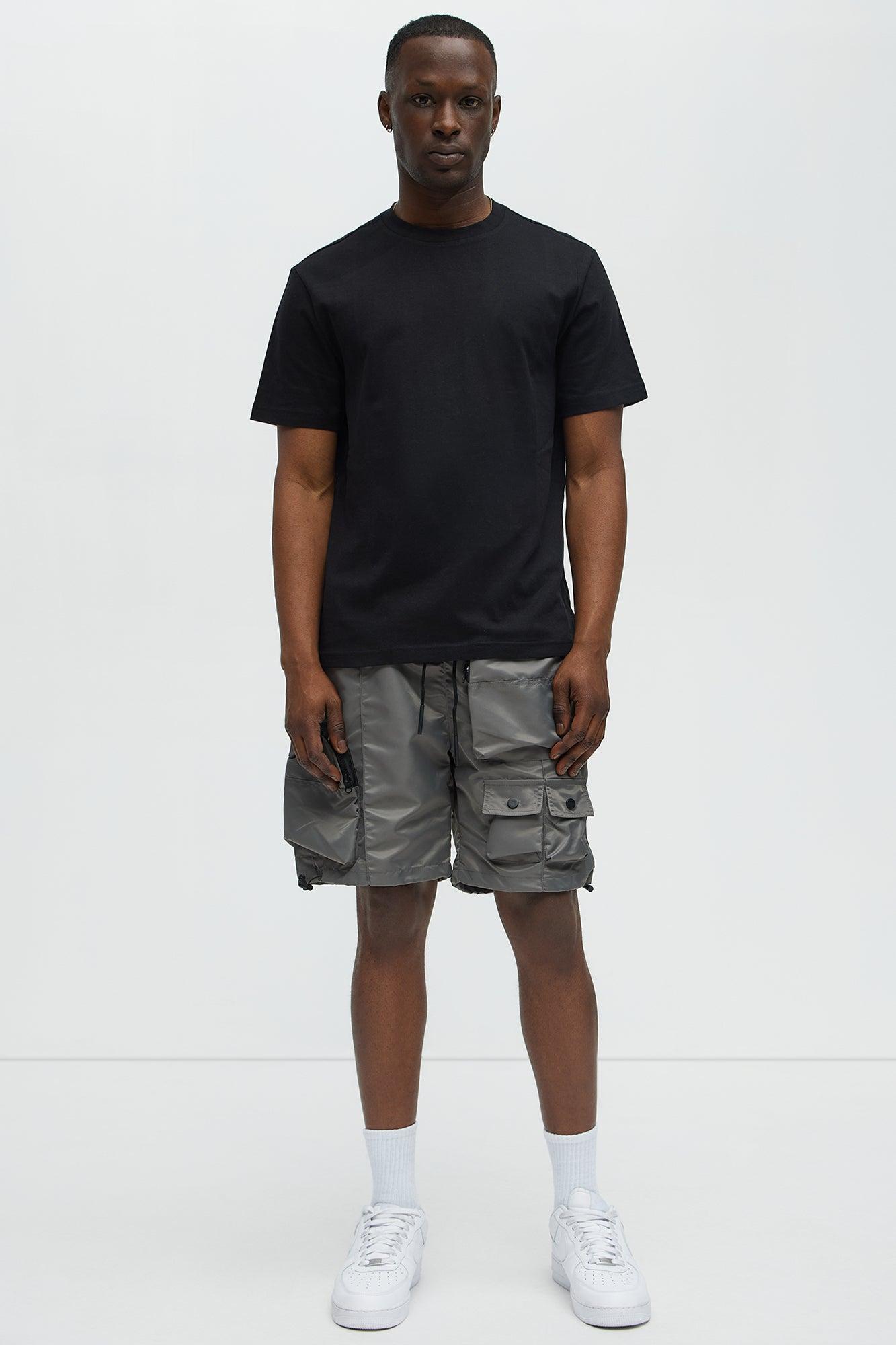 Called It Nylon Cargo Short - Grey Product Image