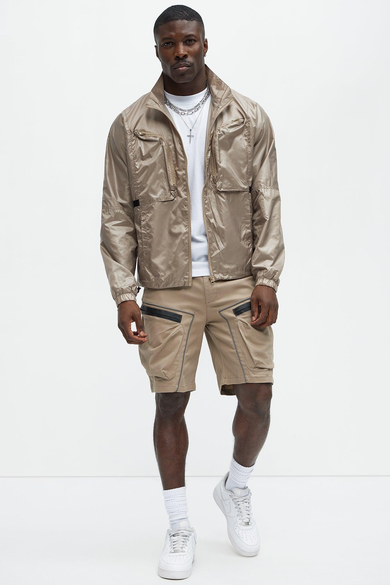 Word On The Street Utility Short - Khaki Product Image
