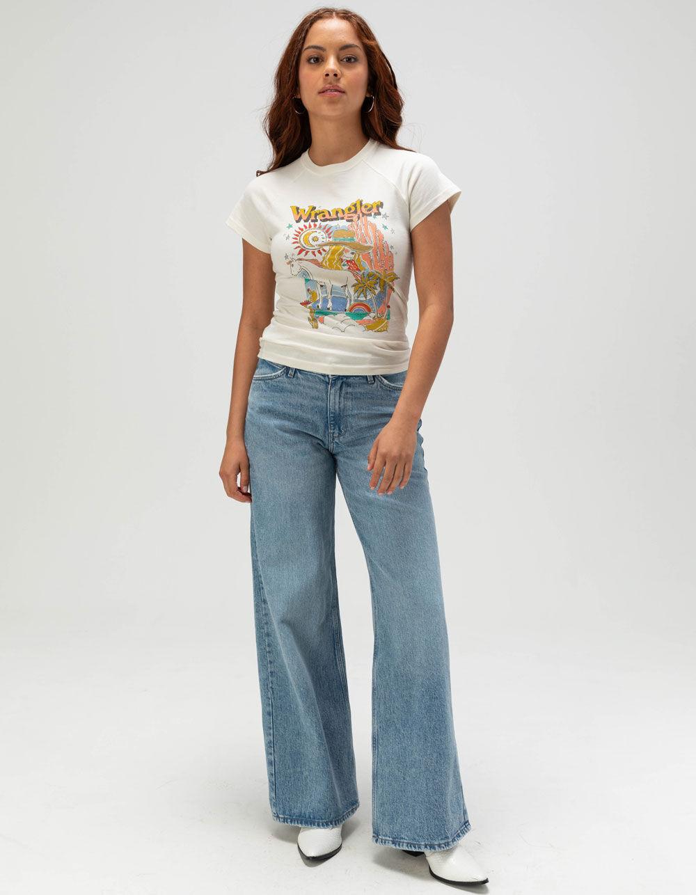 WRANGLER Cowgirl Womens Shrunken Tee - OFF WHITE Product Image