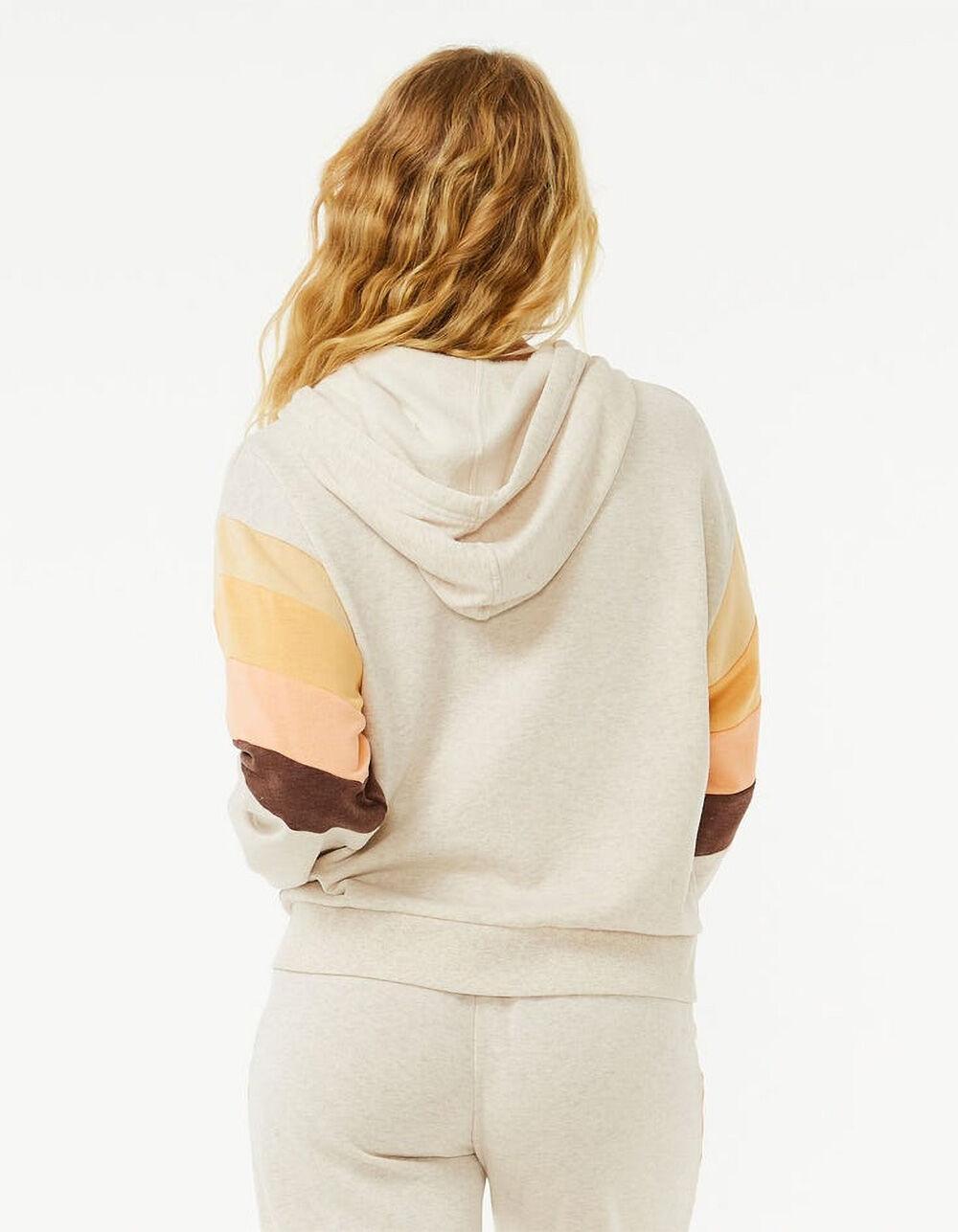 RIP CURL Surf Revival Womens Zip Up Hoodie - OATMEAL Product Image
