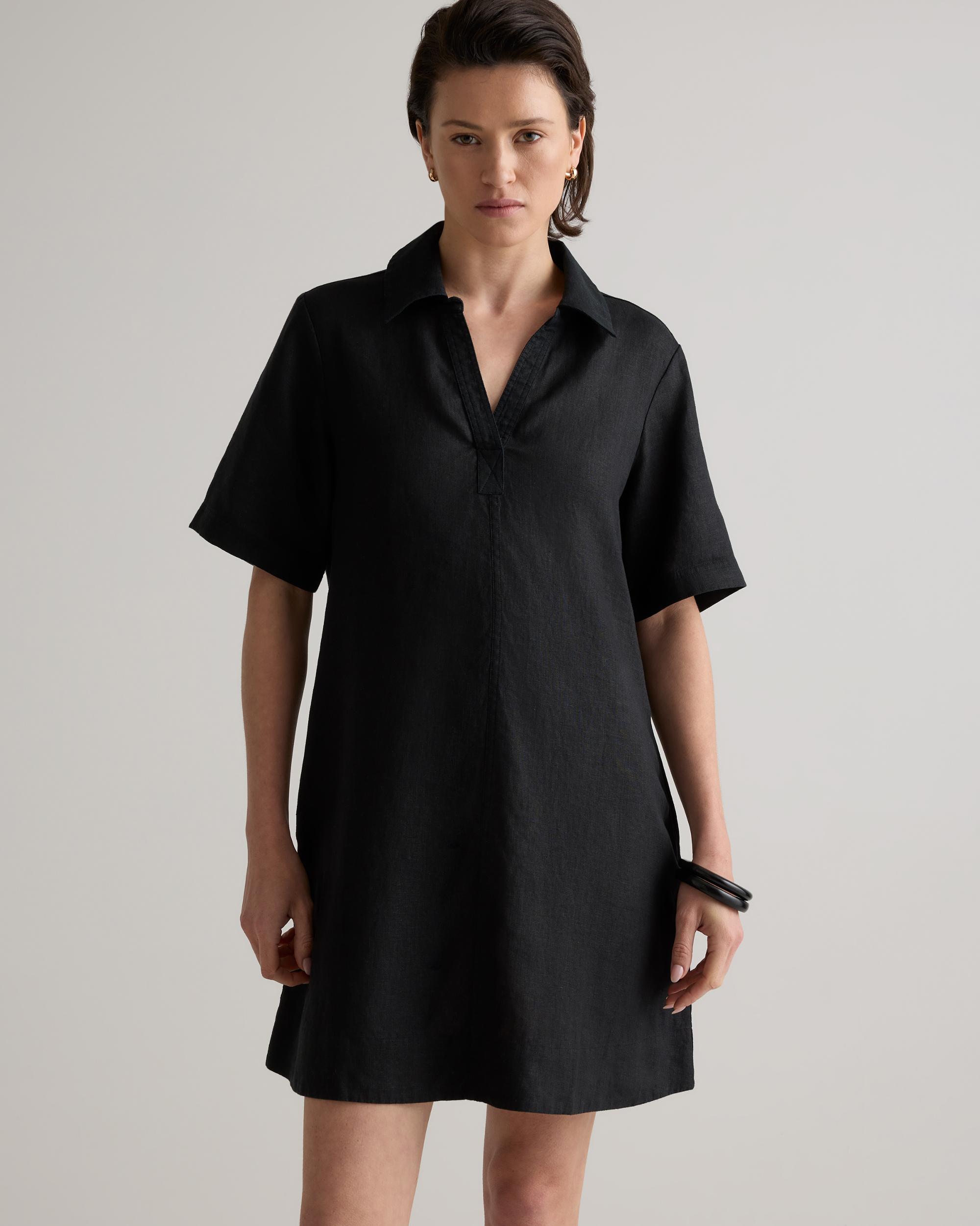 Quince | Women's 100% European Linen Popover Mini Dress Product Image