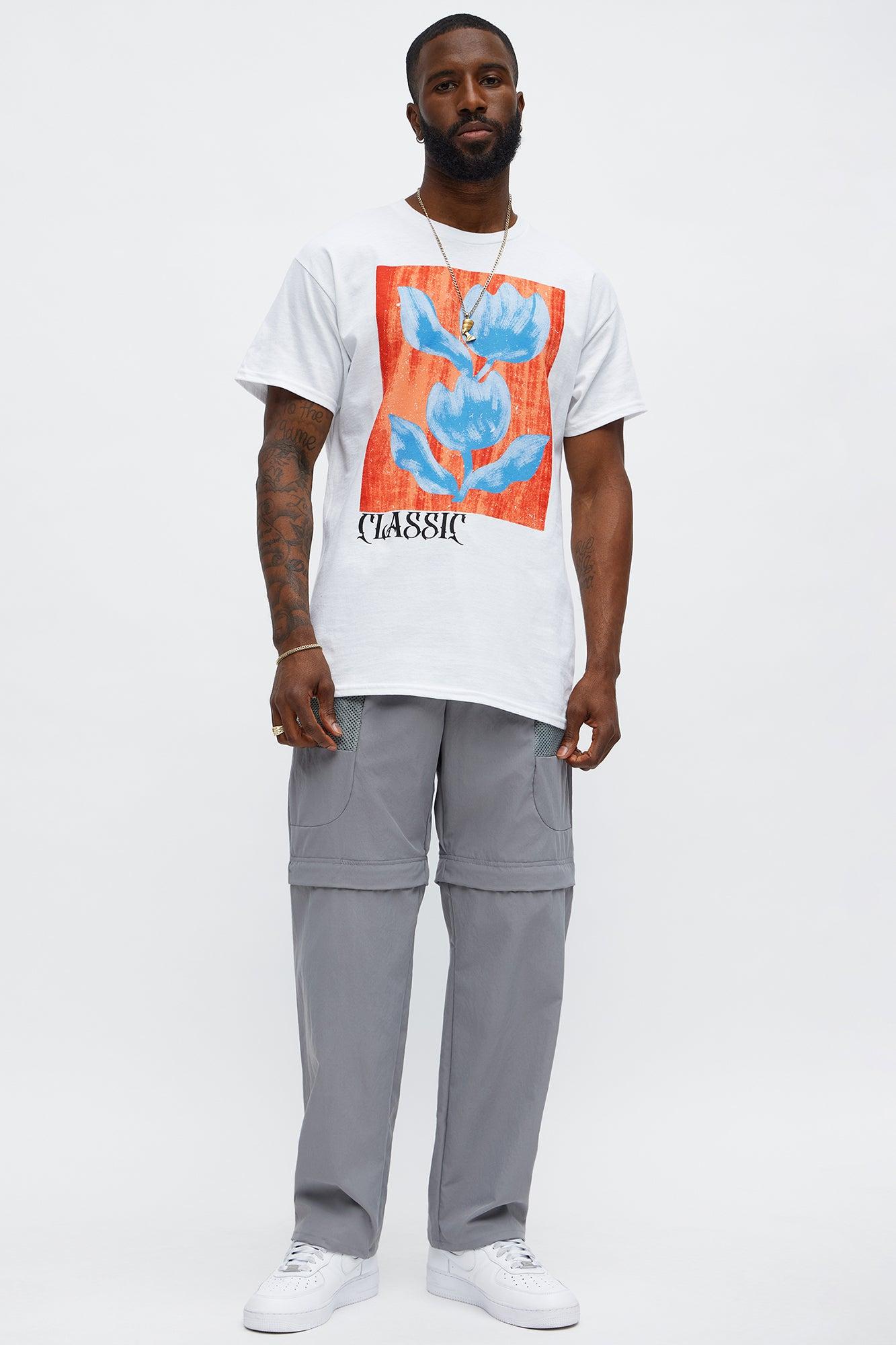 Classic Flowers Short Sleeve Tee - White Male Product Image