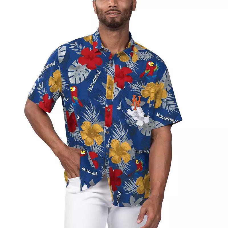 Men's Margaritaville Royal Chicago Cubs Island Life Floral Party Button-Up Shirt,  Product Image