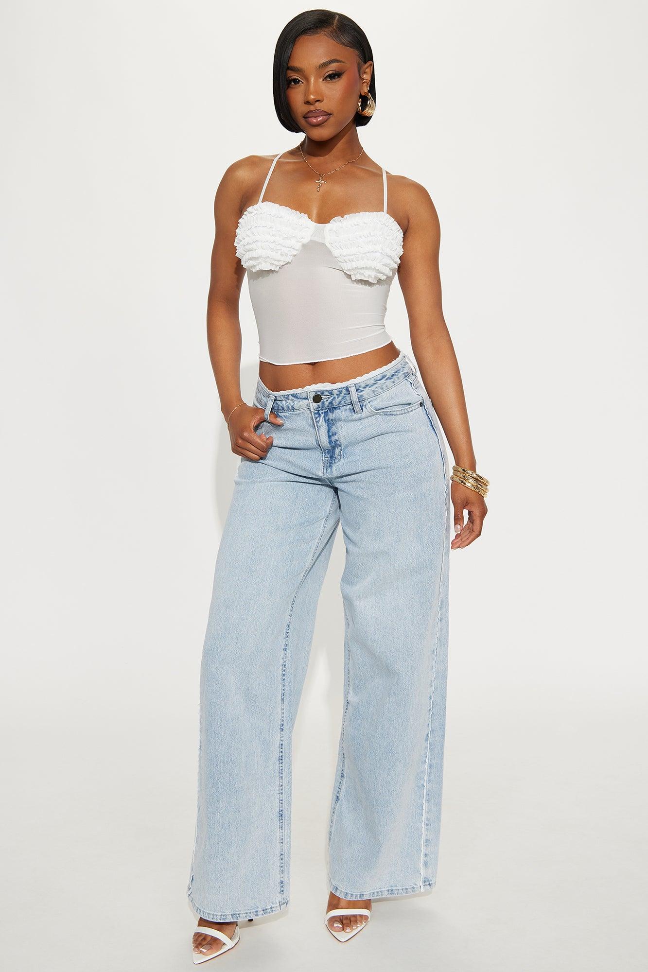 Lacey Baggy Wide Leg Jean - Light Wash Product Image