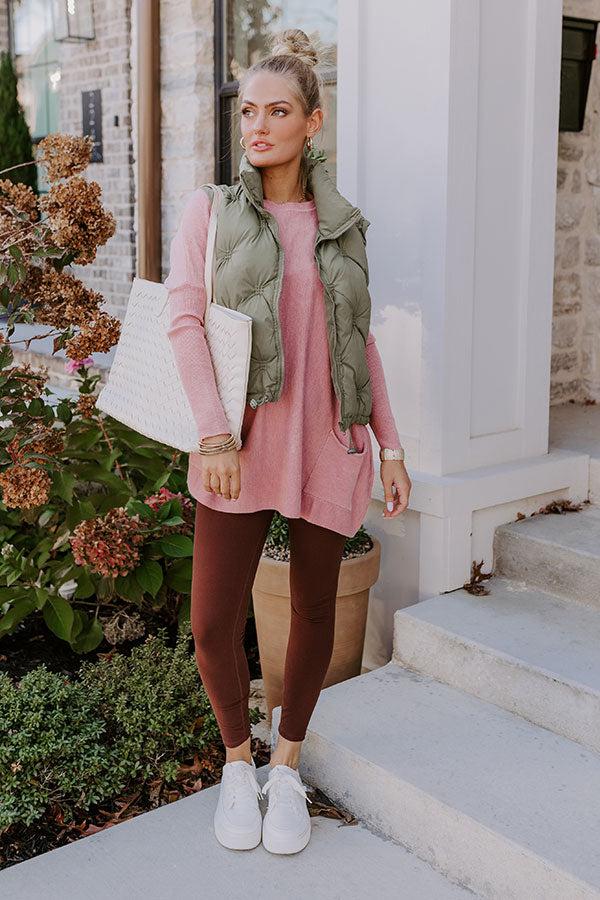 Always Cozy Sweater Top in Pink Product Image