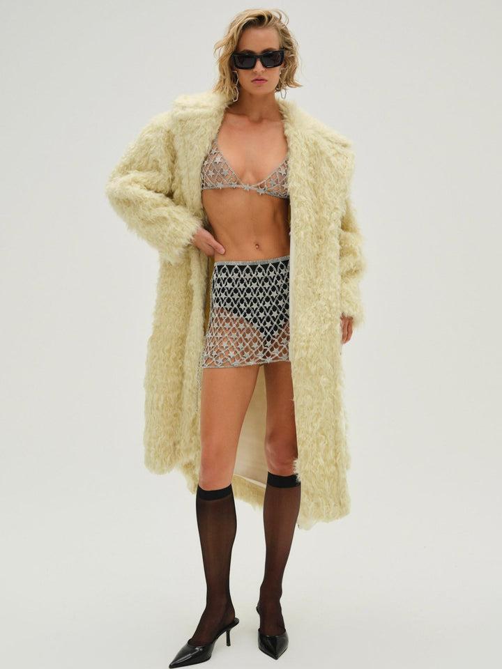 Rhinestone Star Skirt — Silver Product Image