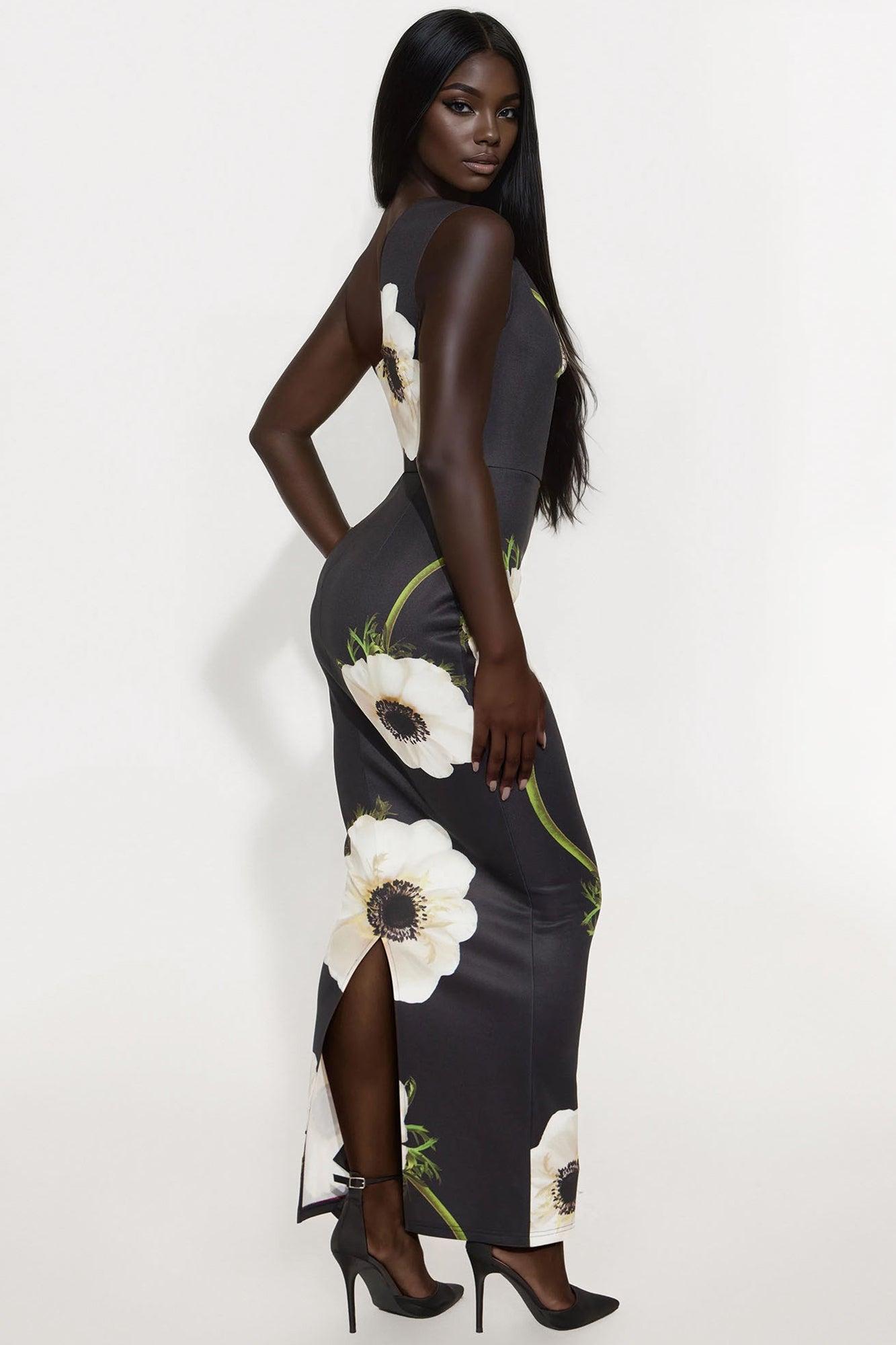 Leia Floral Maxi Dress - Black/combo Female Product Image