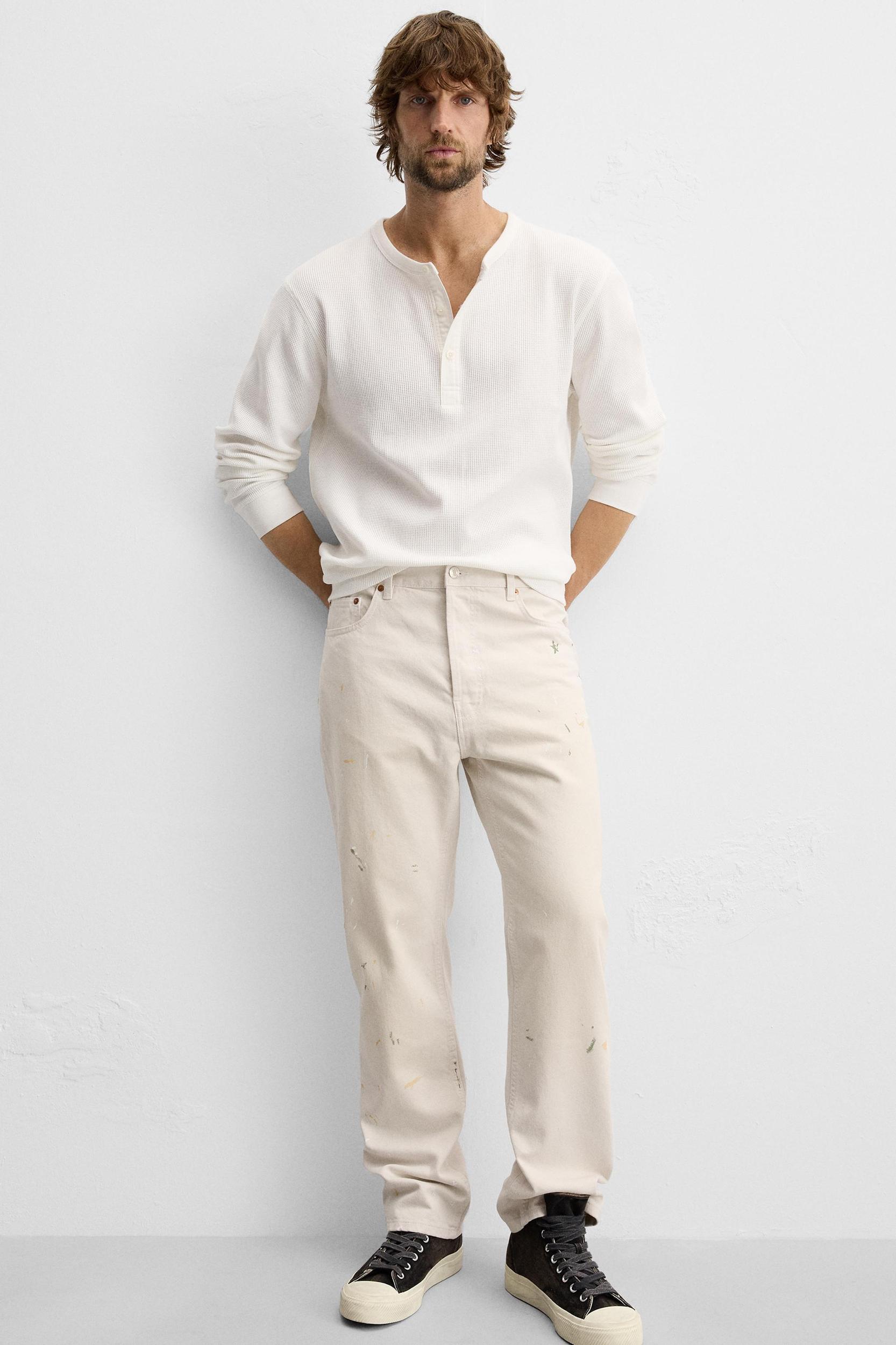 PAINT SPLATTER STRAIGHT FIT JEANS Product Image