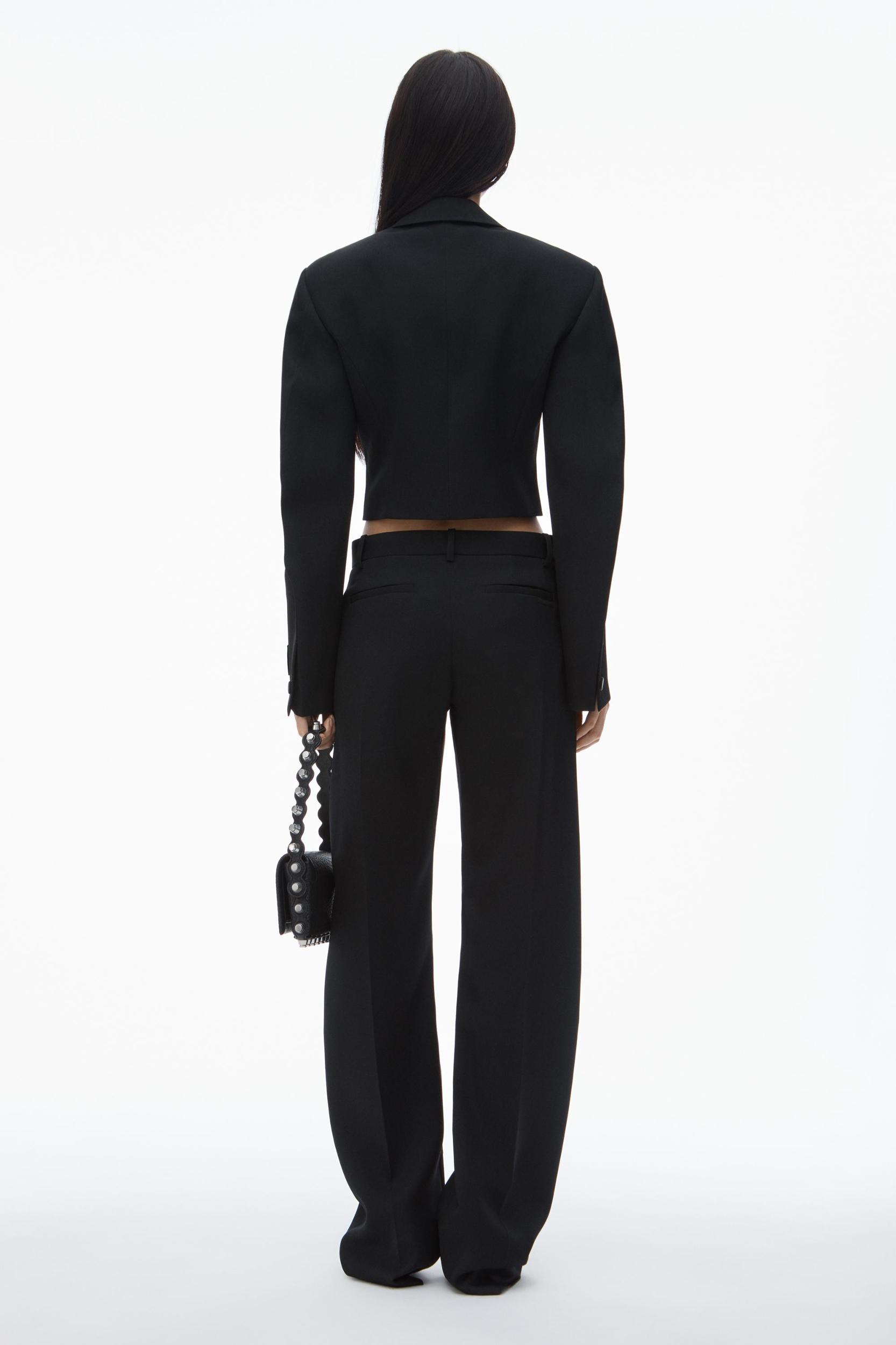 Double-breasted Tuxedo Cropped Blazer Product Image