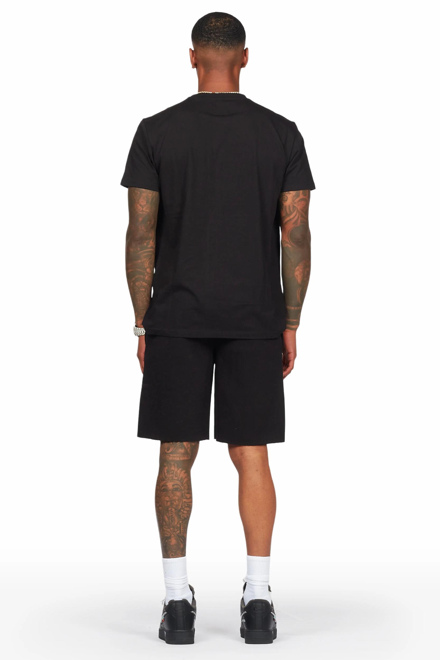 Tabor Black T-Shirt/Short Set Male Product Image