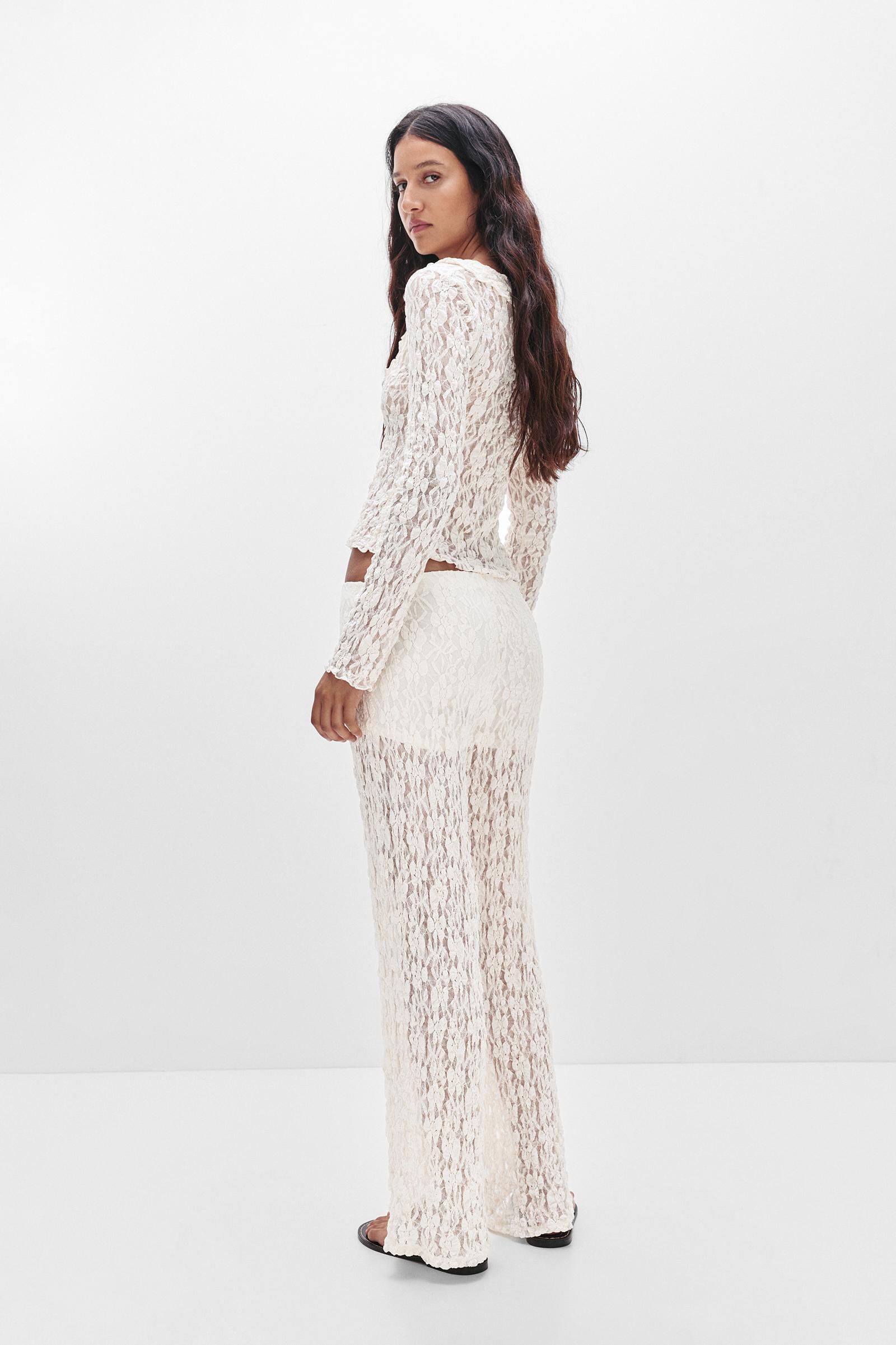 Lace bell bottom pants Product Image