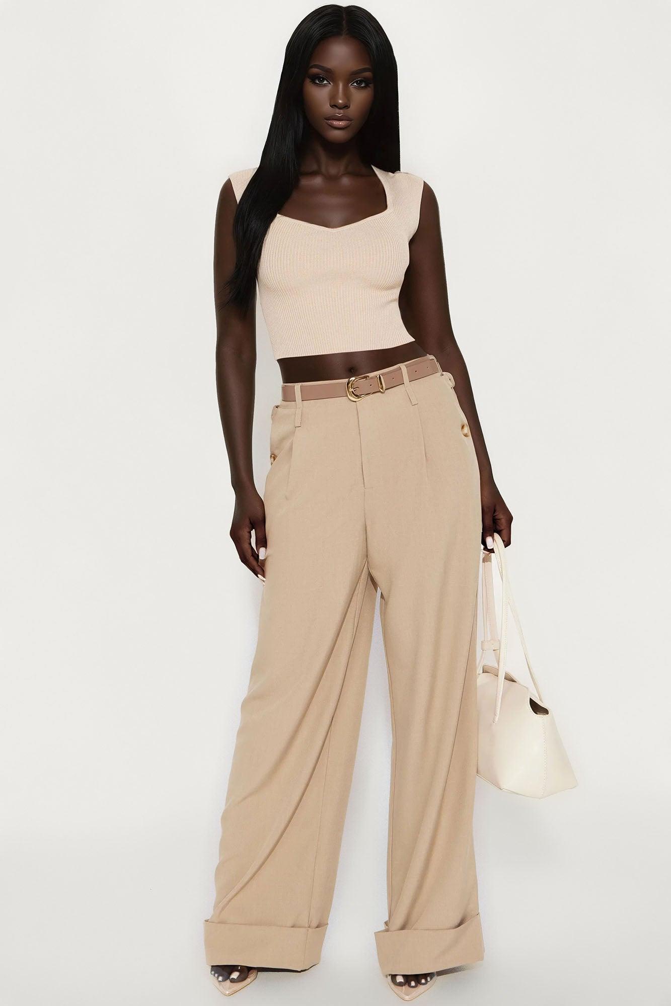 Hug Me Sweater Top - Taupe Female Product Image