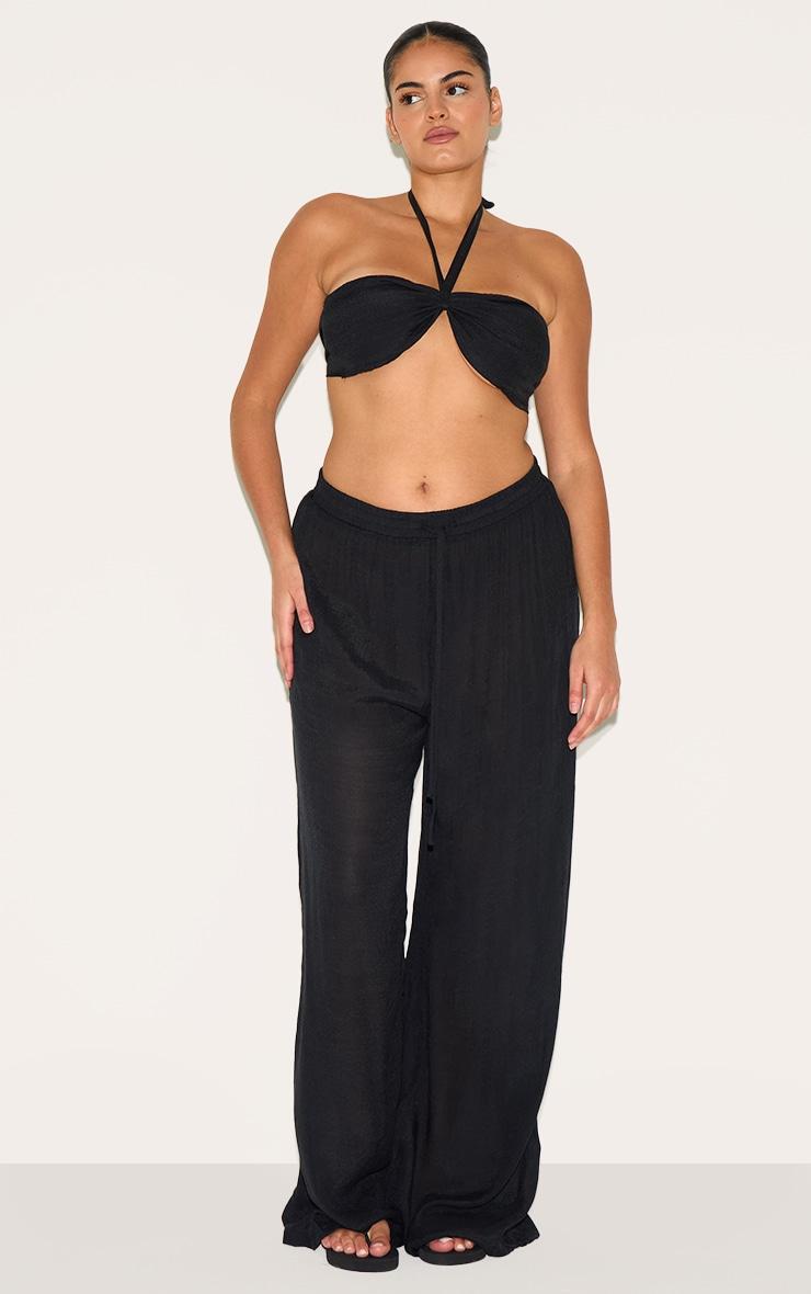 Plus Black Pants & Top Set Product Image