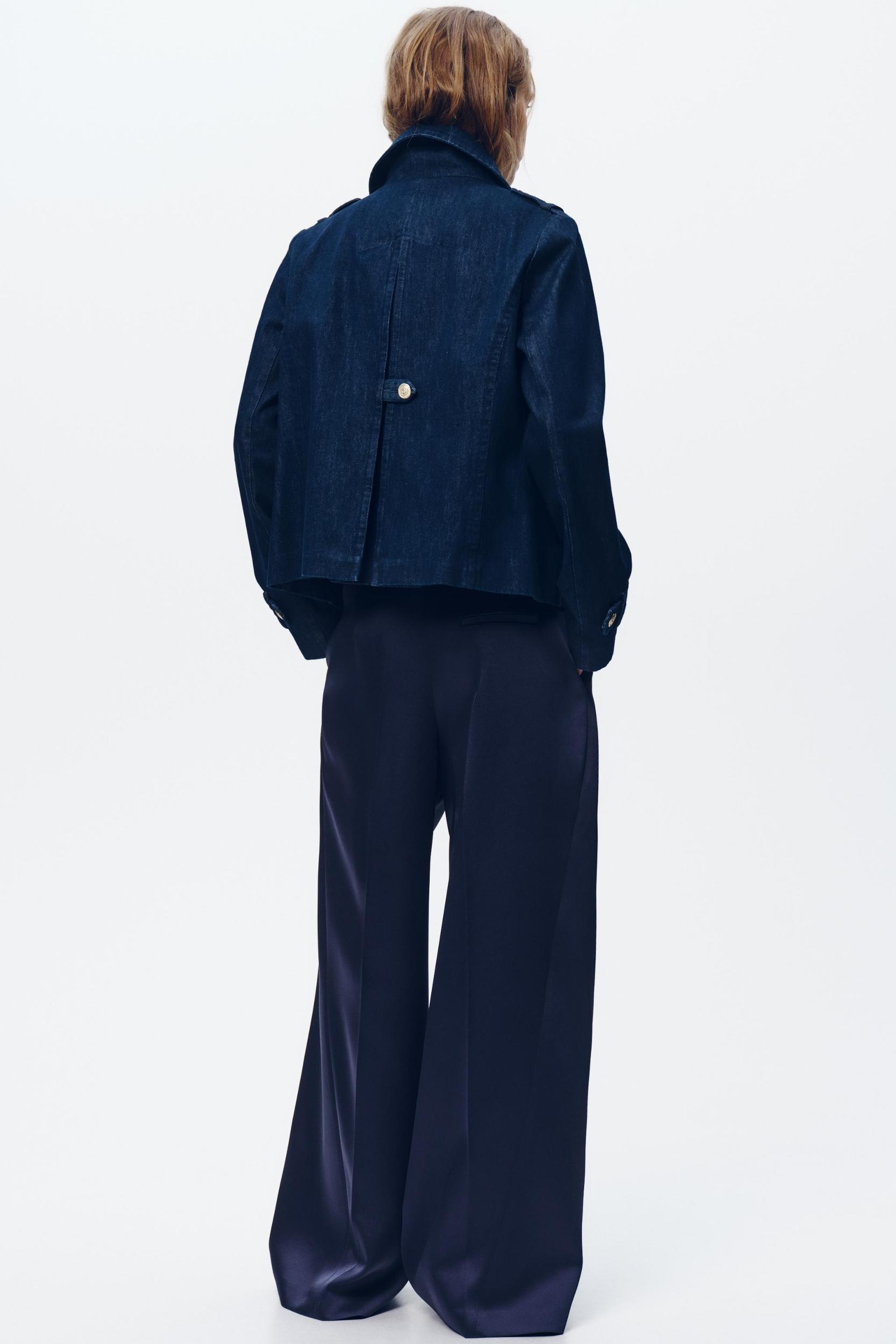 DOUBLE-BREASTED DENIM JACKET Product Image