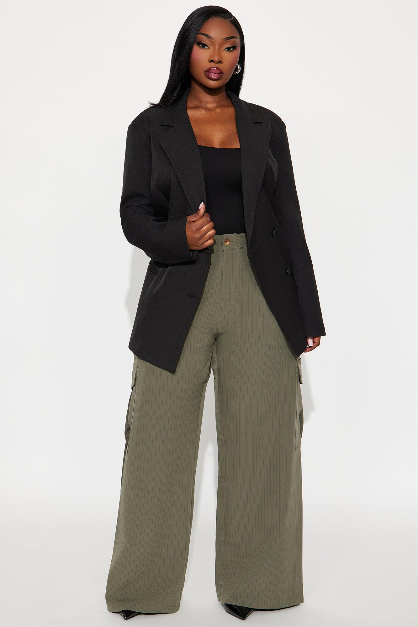 Big Goals Double Breasted Oversized Blazer - Black Female Product Image
