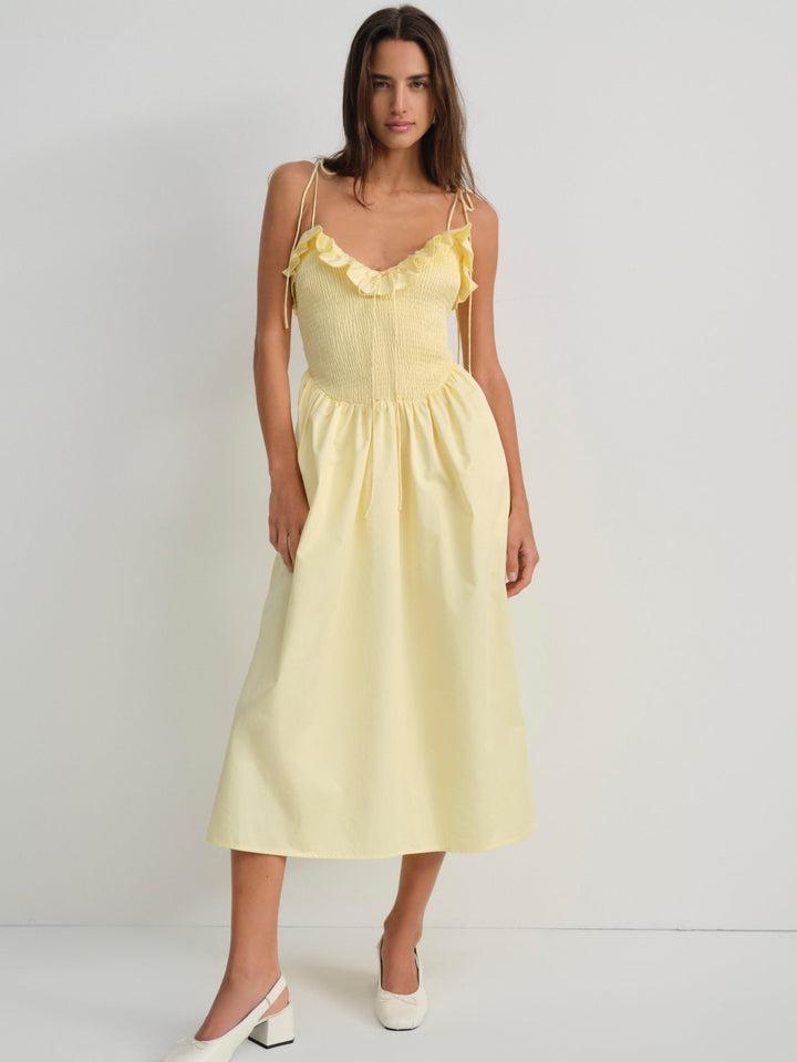 Bethany Midi Dress — Yellow Product Image
