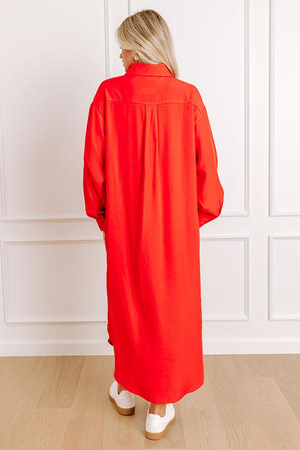 Chic Vibes Button Down Midi Dress Product Image