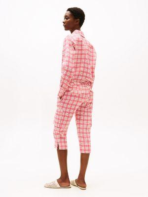 Silk Blend Check Capri Cargo Pant Product Image
