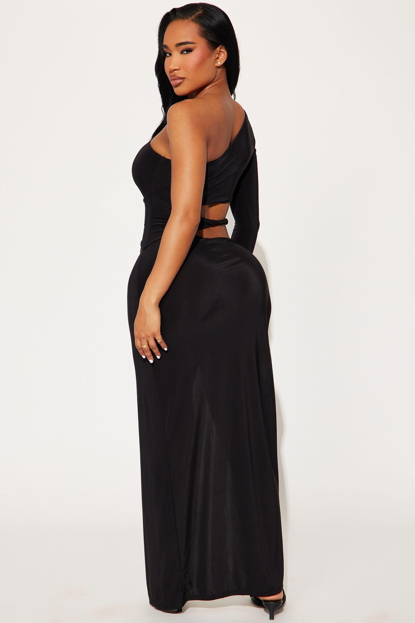 Vivian One Shoulder Jumpsuit - Black Product Image