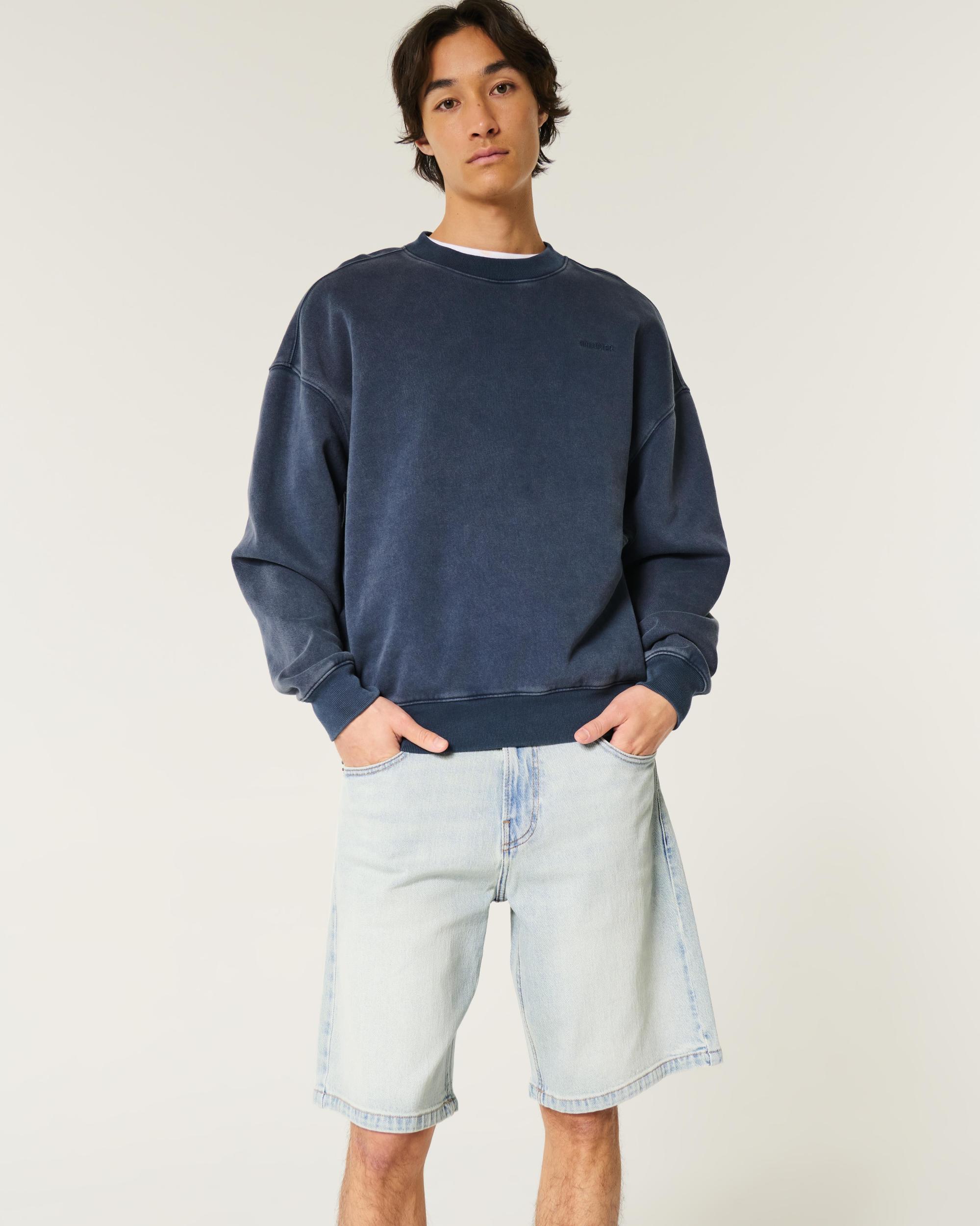 Baggy Denim Cargo Shorts Product Image