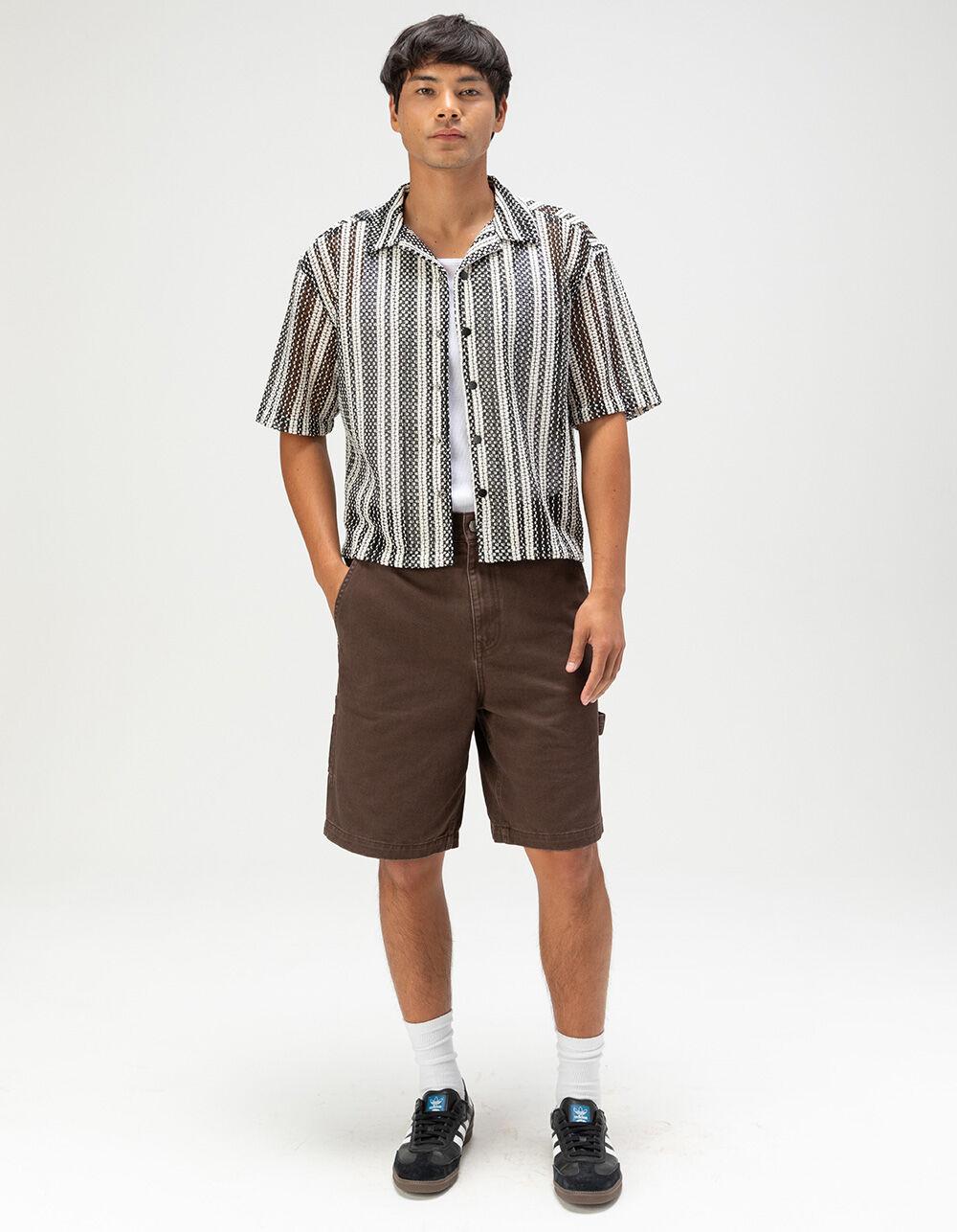 RSQ Mens Loose Twill Carpenter Shorts - CHOCOLATE Product Image