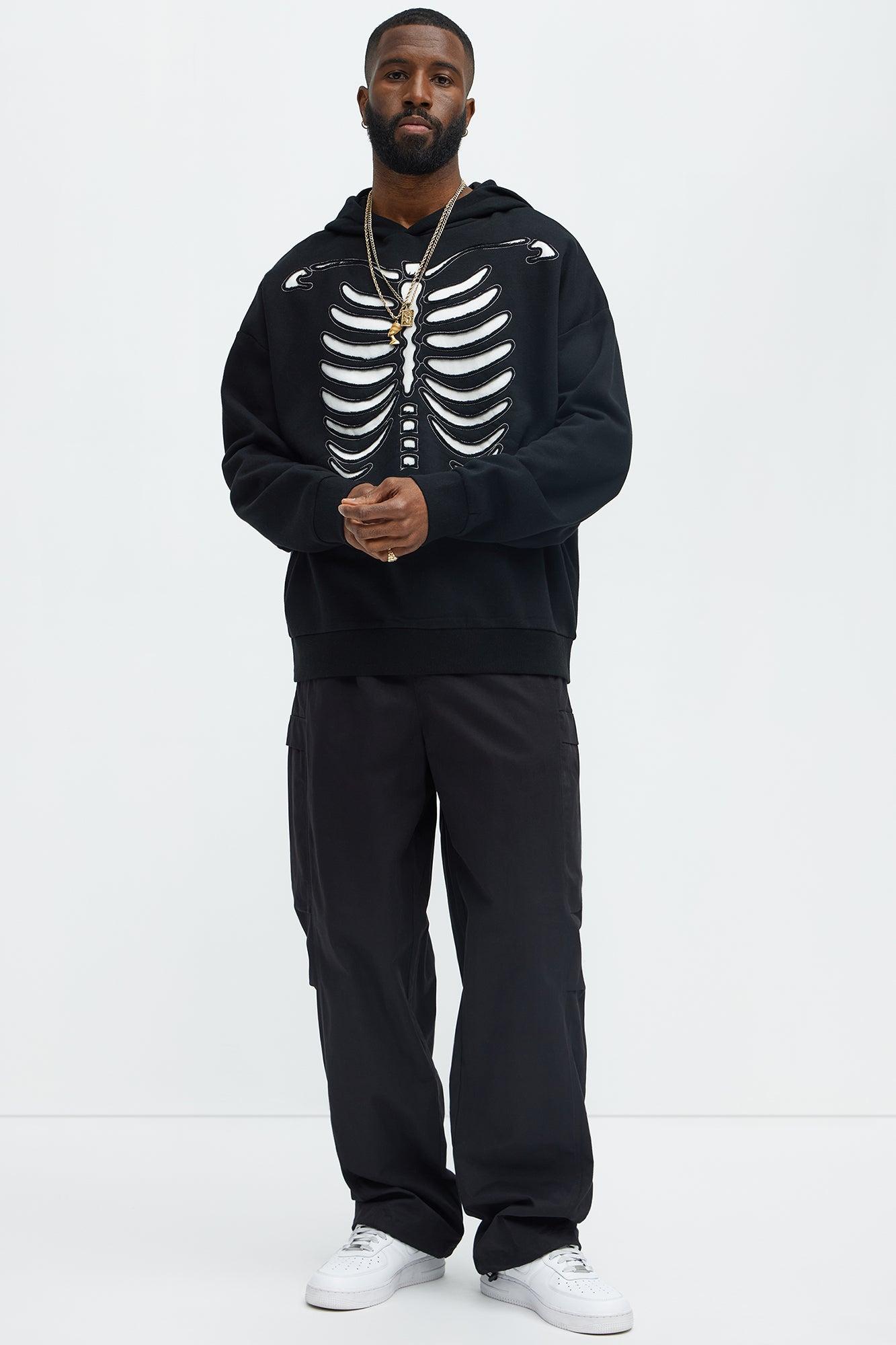 Tyson All Bones Oversized Hoodie - Black Product Image