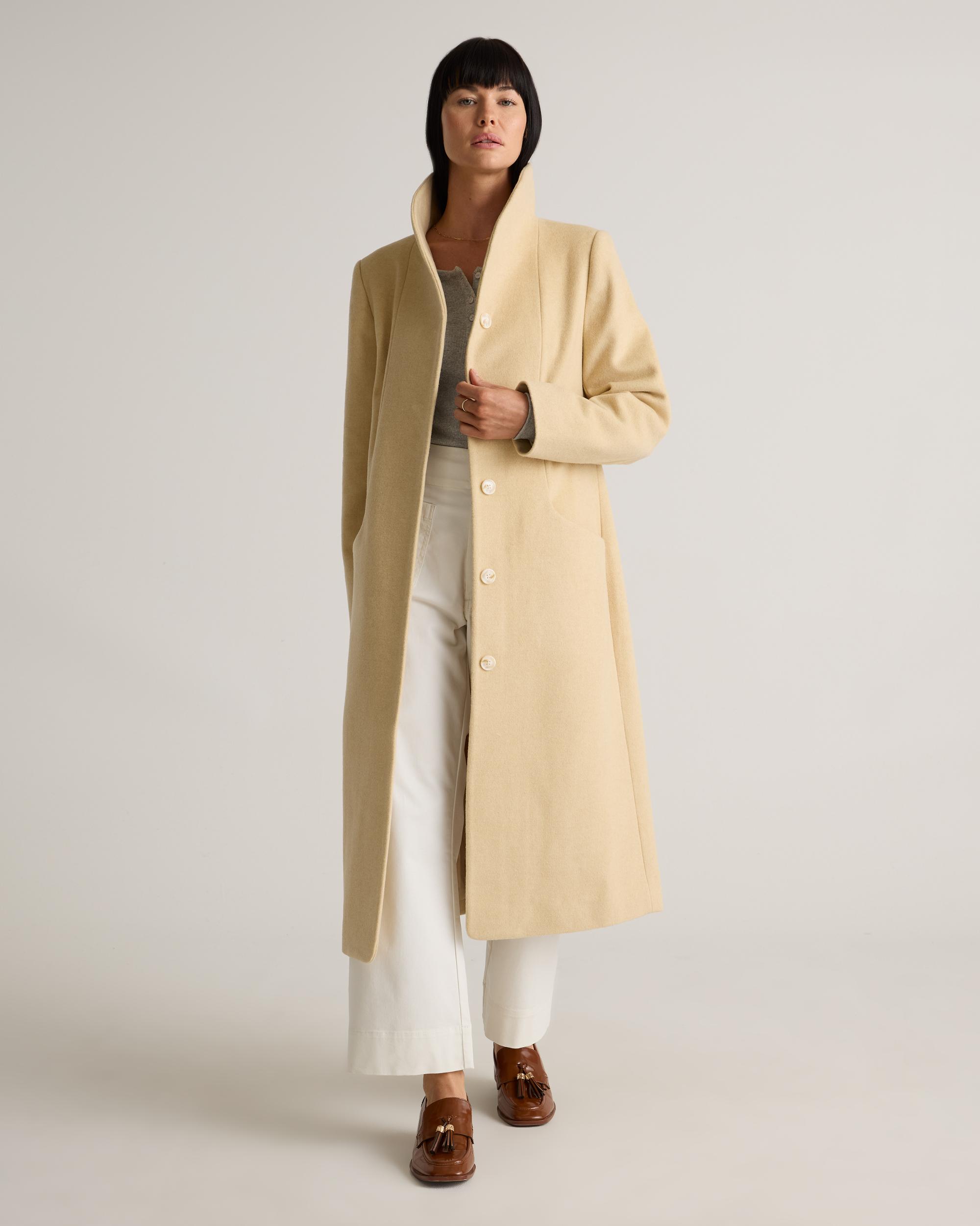 Quince | Women's Italian Wool Long Cocoon Coat Size XL, Wool/Nylon Product Image