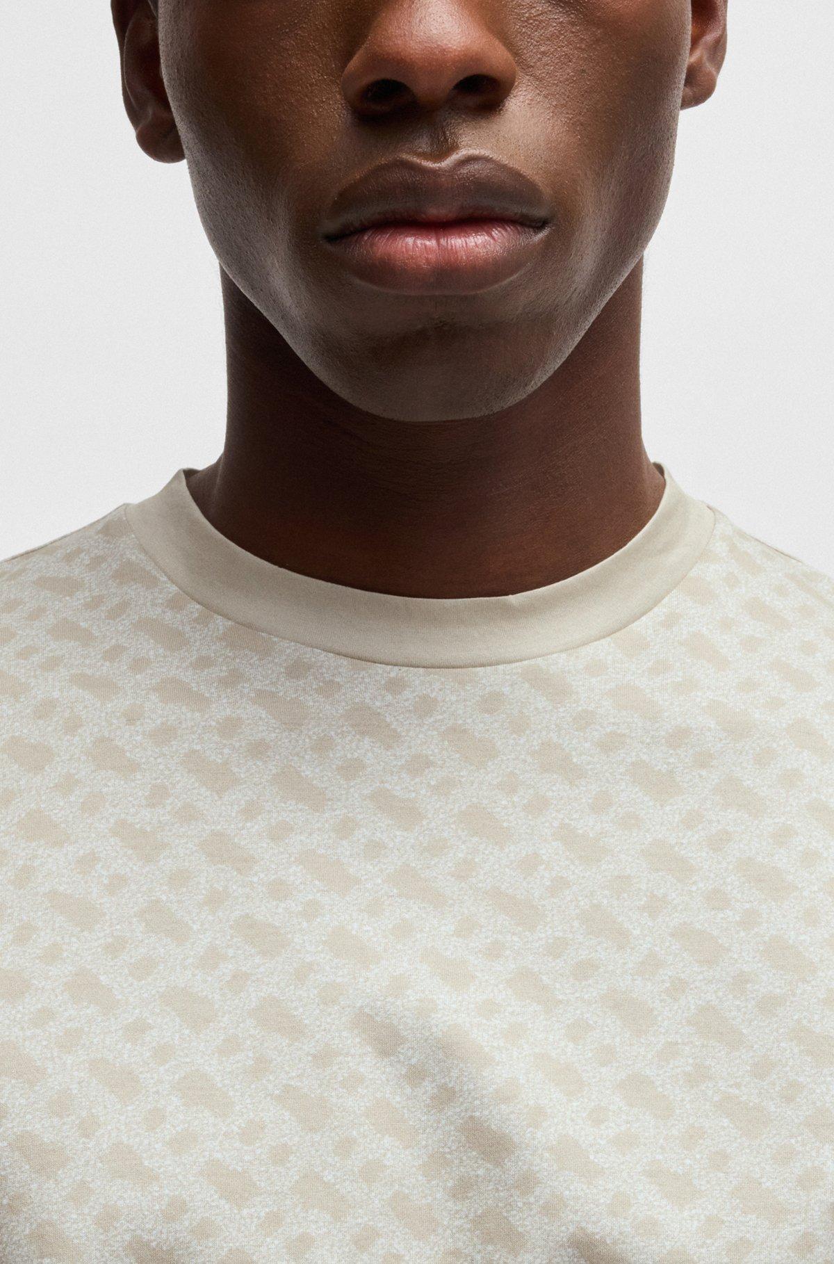 Cotton T-shirt with all-over printed monograms Product Image