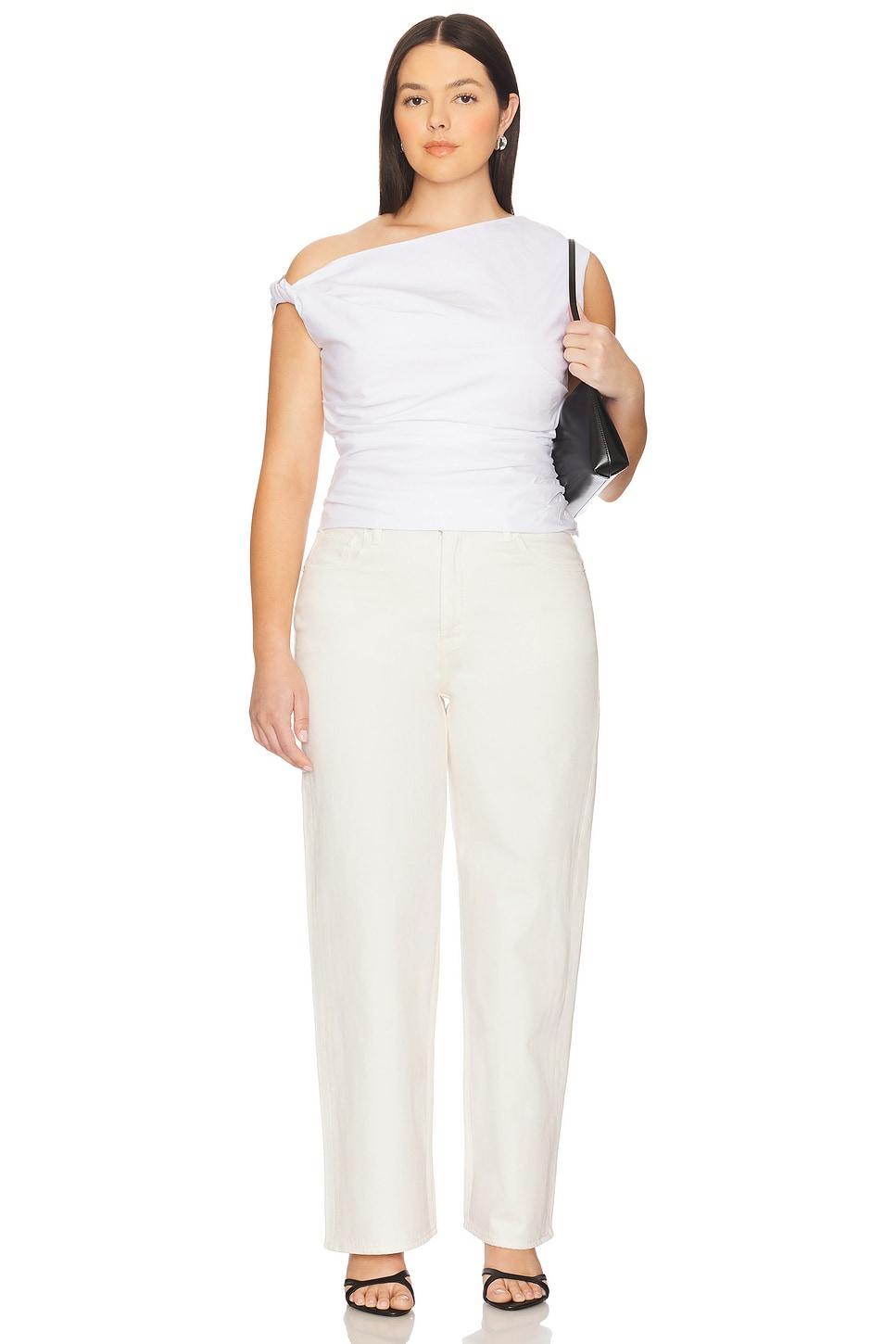 Poplin Off Shoulder Top Good American Product Image