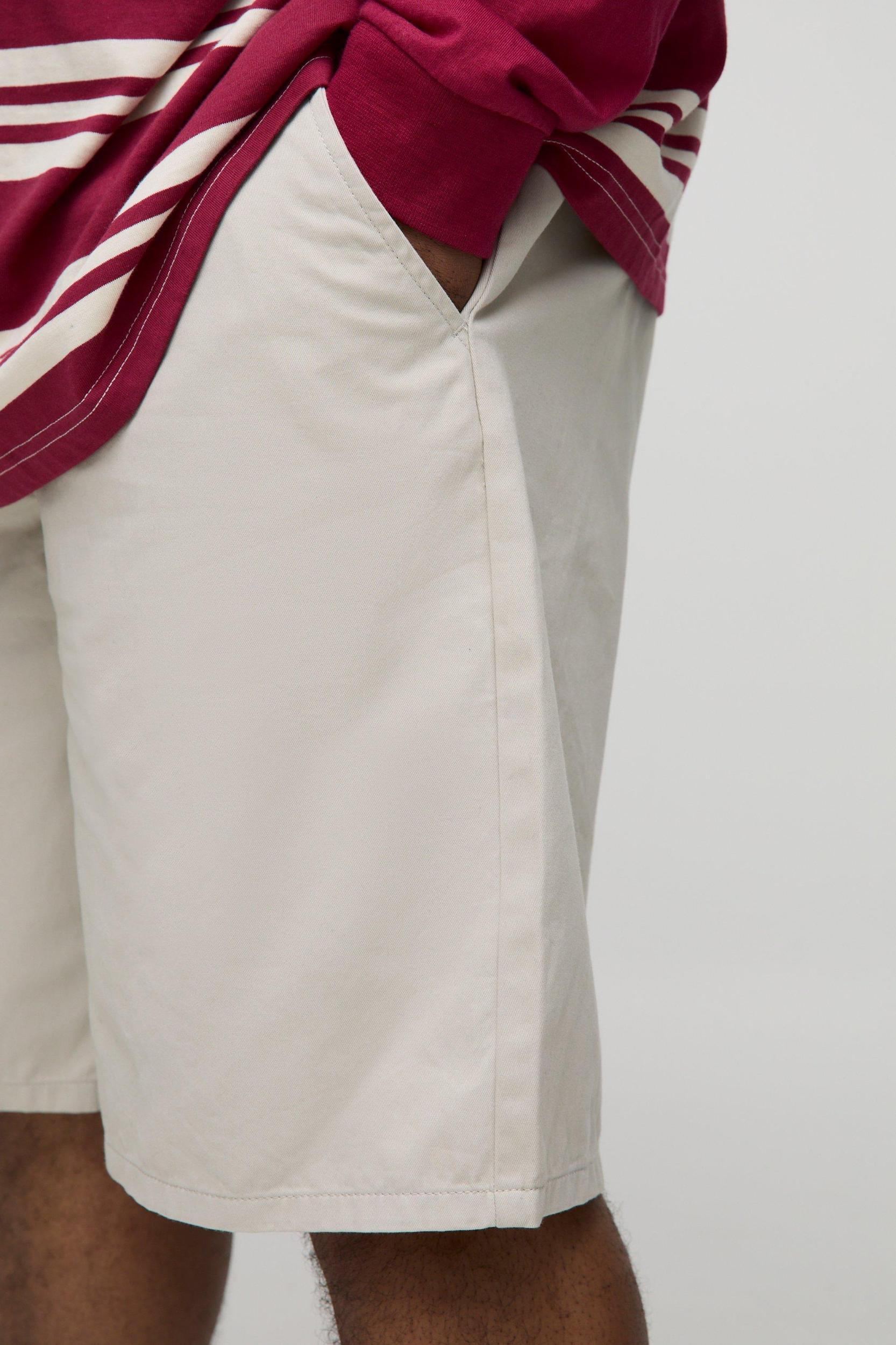 Plus Relaxed Fit Chino Shorts | boohooMAN USA Product Image