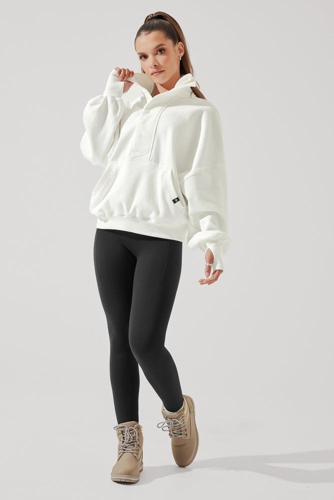Ooey Gooey Half Zip Sweater - Almond Milk Product Image