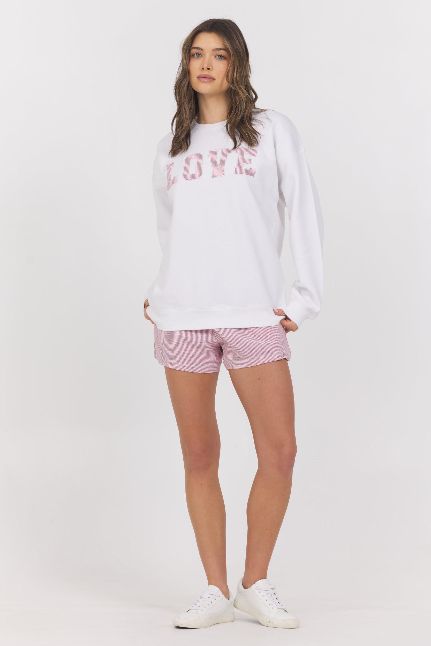 Stripe And Applique Crewneck Product Image