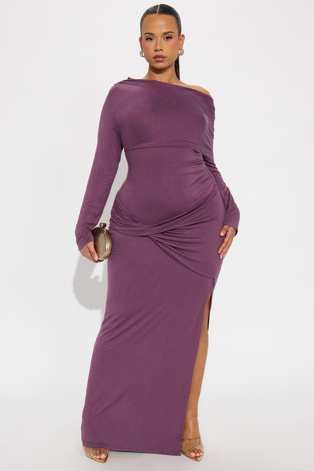Bradbury Asymmetrical Maxi Dress - Purple Female Product Image