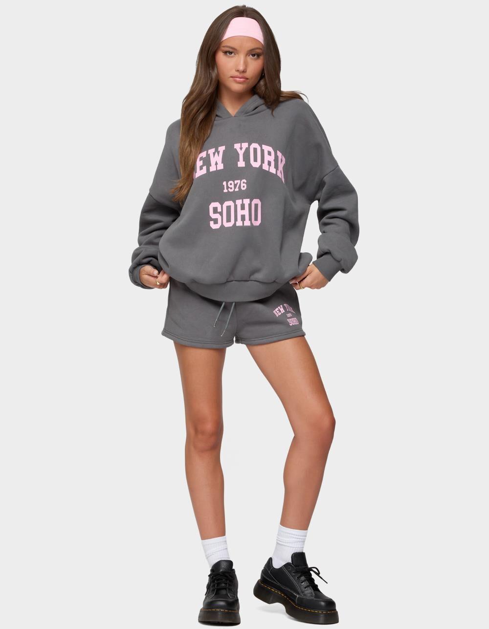 EDIKTED Soho 76 Sweat Shorts - GRAY Product Image