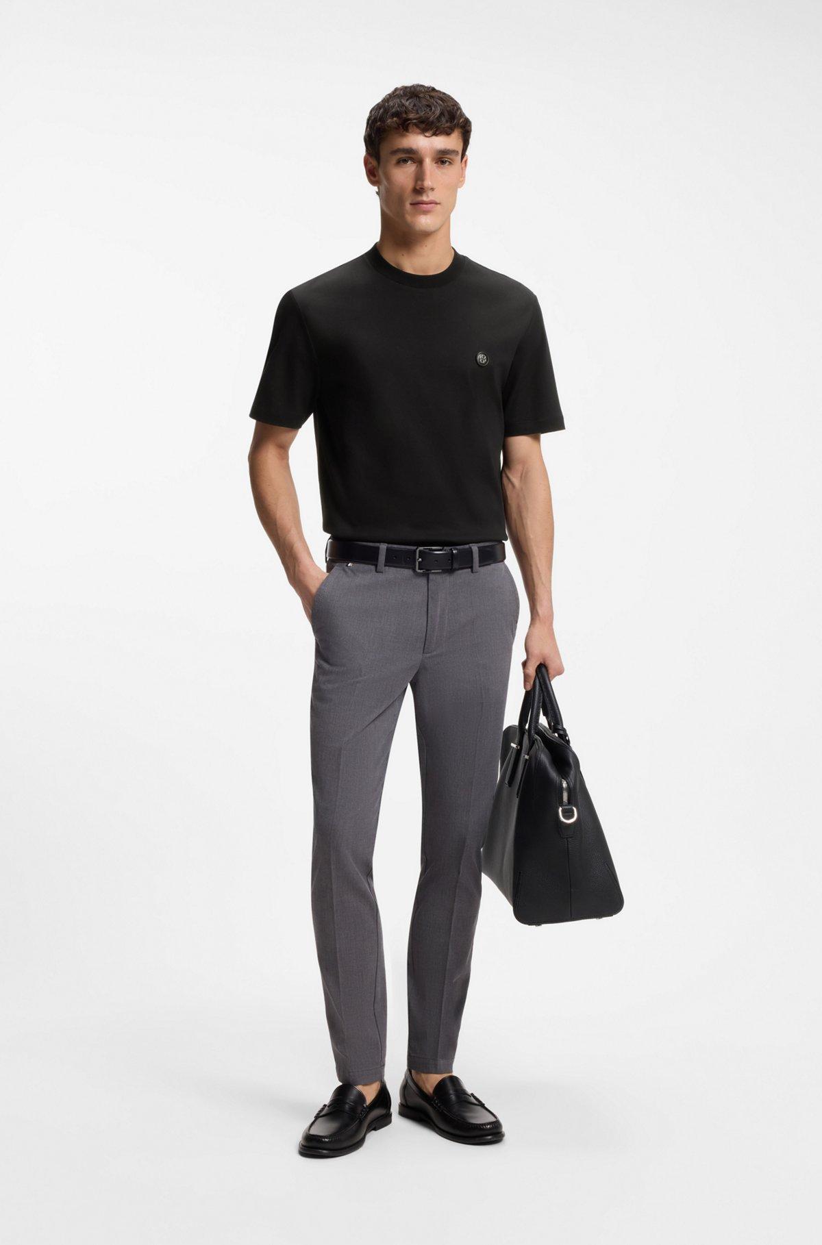 Mercerized-cotton T-shirt with Double B monogram Product Image