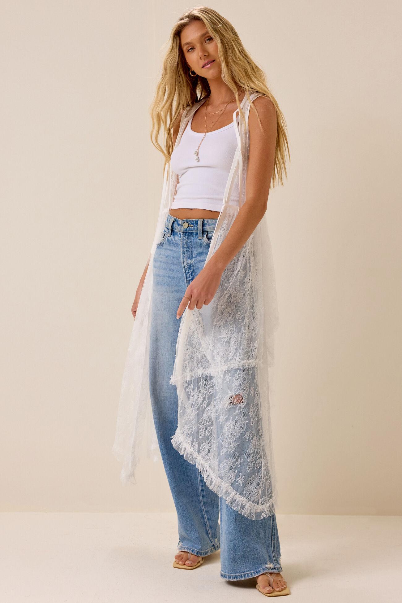 Maddie Lace Ruffle Kimono Product Image