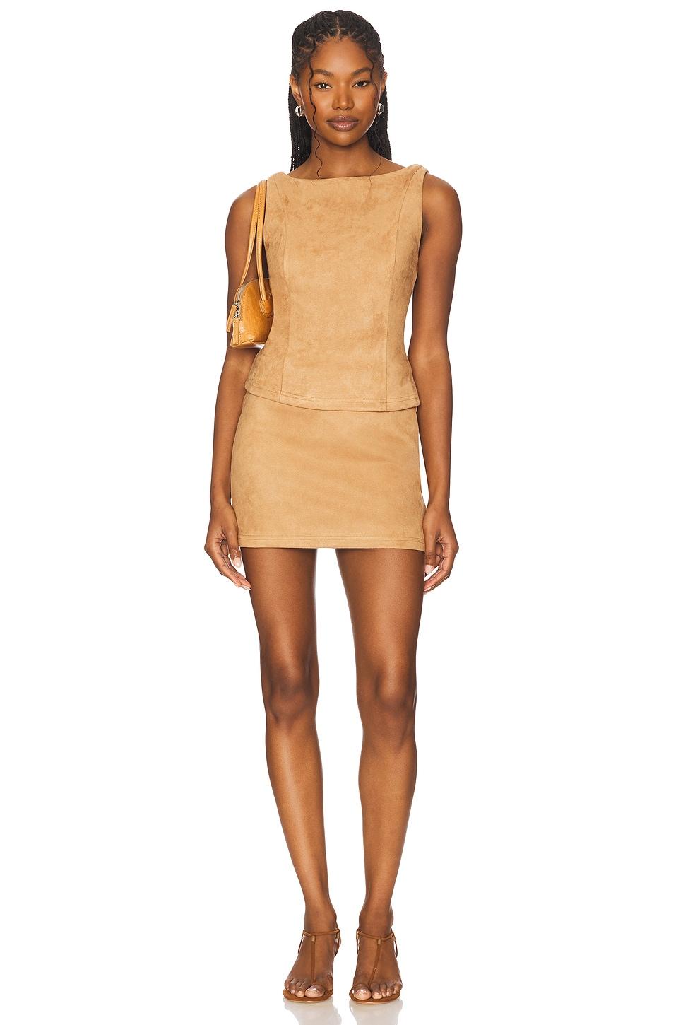 Aviva Faux Suede Mini Skirt superdown Product Image