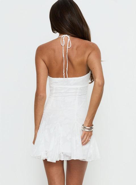 Delamere Mini Dress White Burnout Product Image