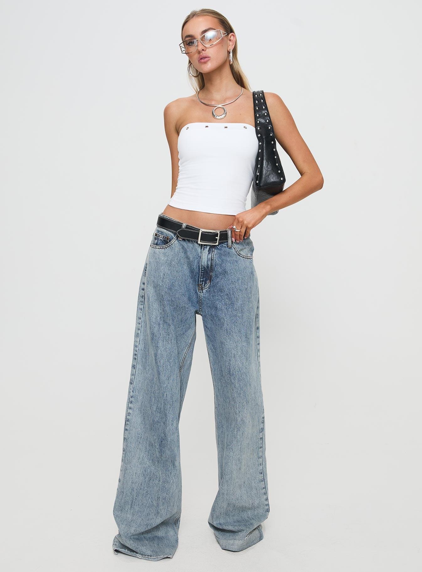 Mayuk Strapless Top White Product Image