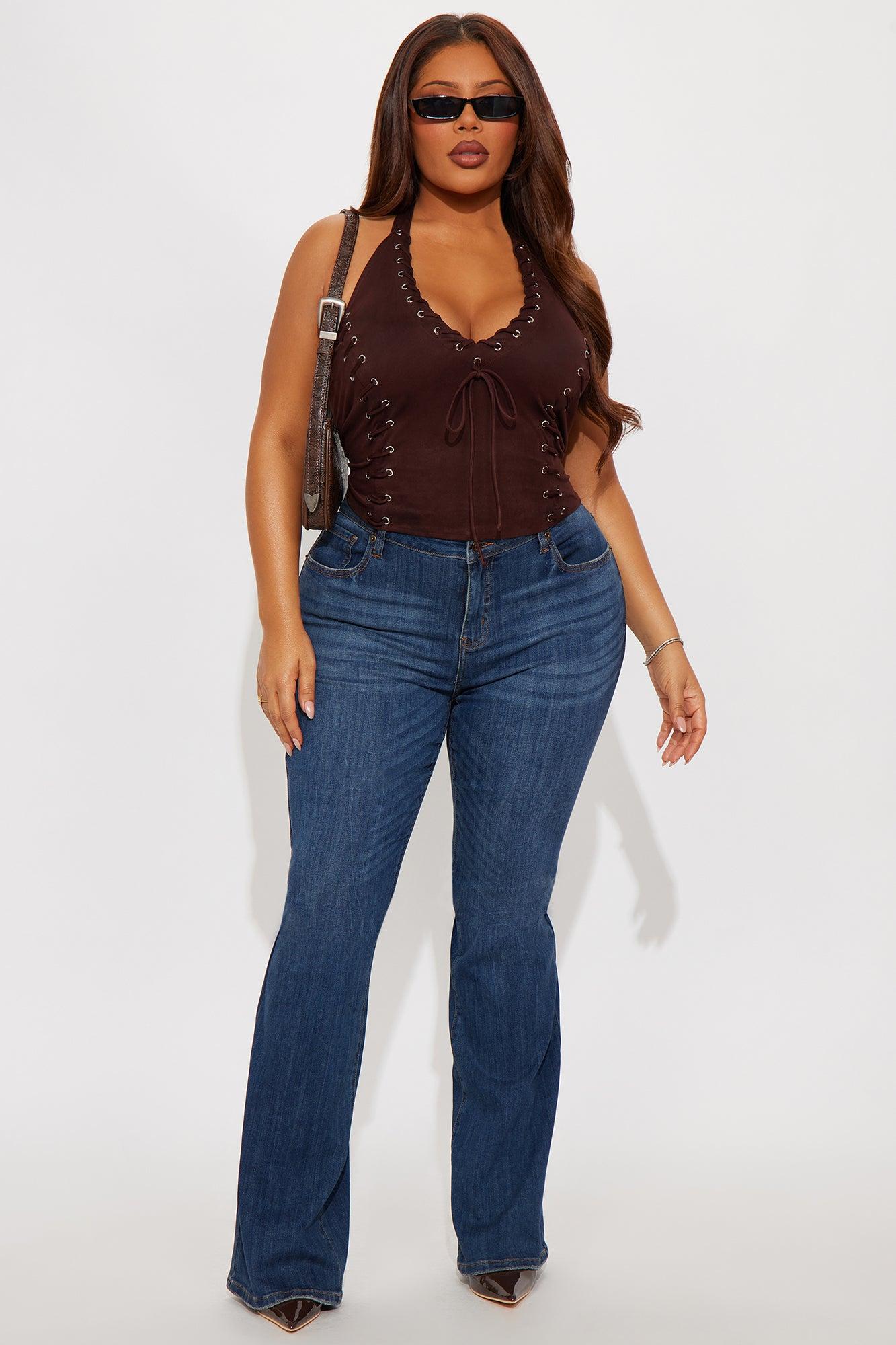 Tall Out Of My Way Low Rise Bootcut Jean - Dark Wash Female Product Image