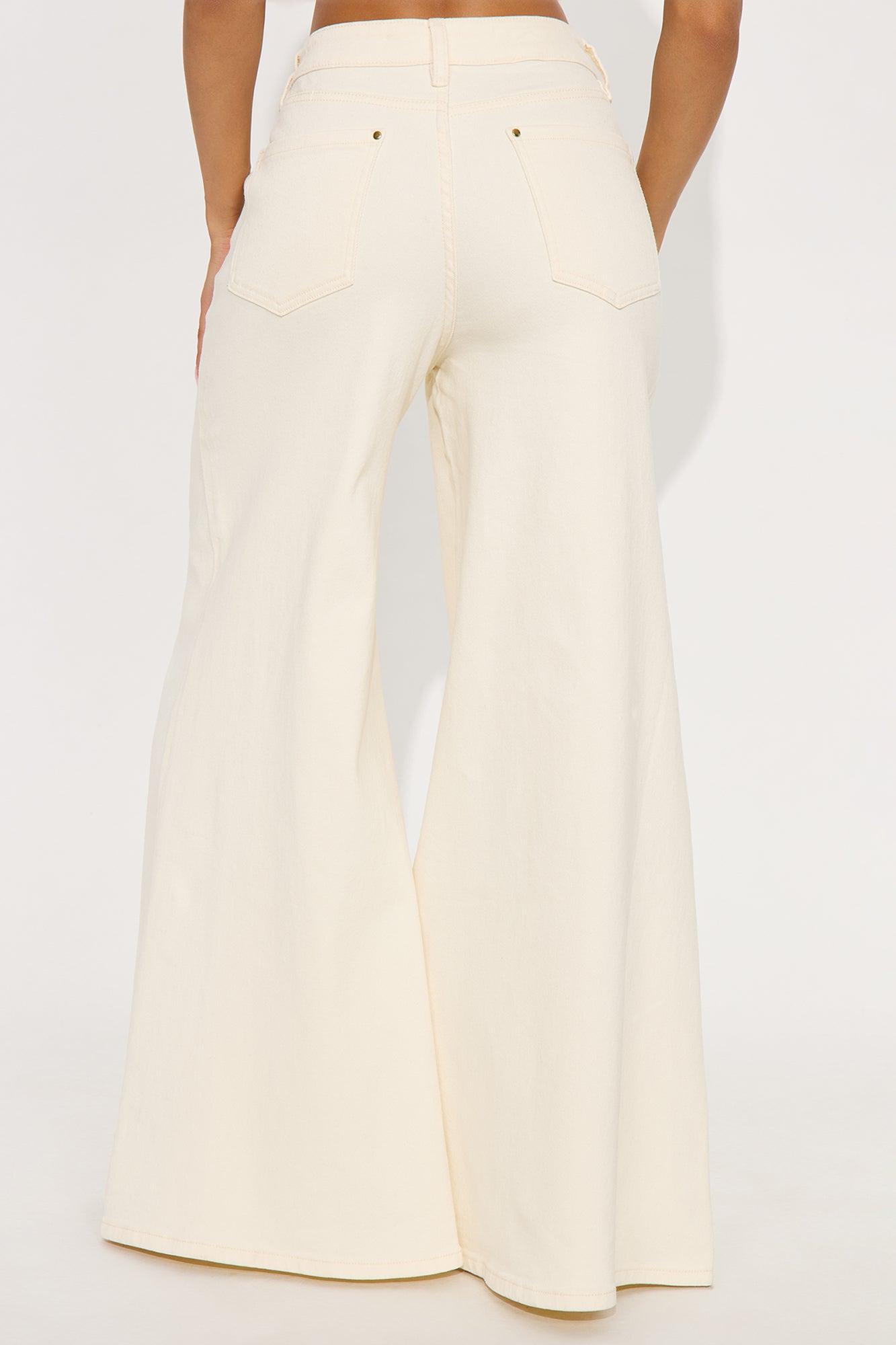 Mirador Wide Leg Jeans - Cream Female Product Image