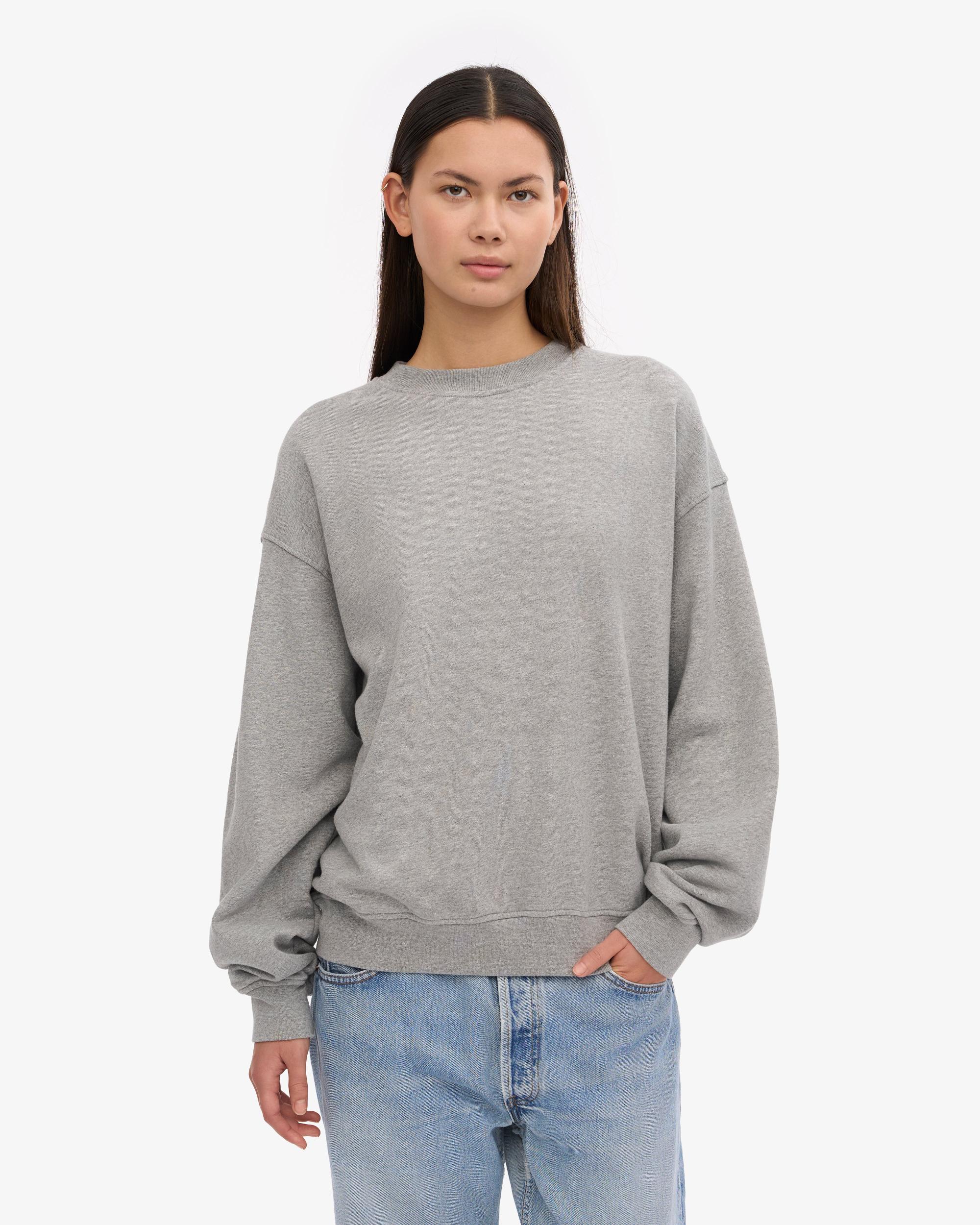 Organic Oversized Crew - Heather Grey Product Image