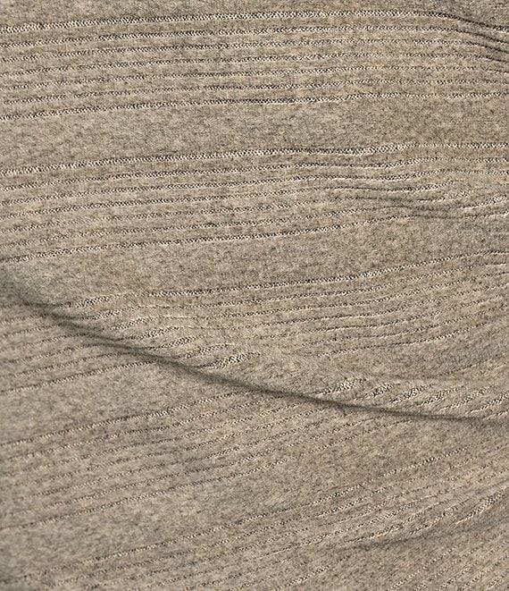 Democracy Mock Neck Long Sleeve Asymmetrical Side Rouching Knit Top Product Image