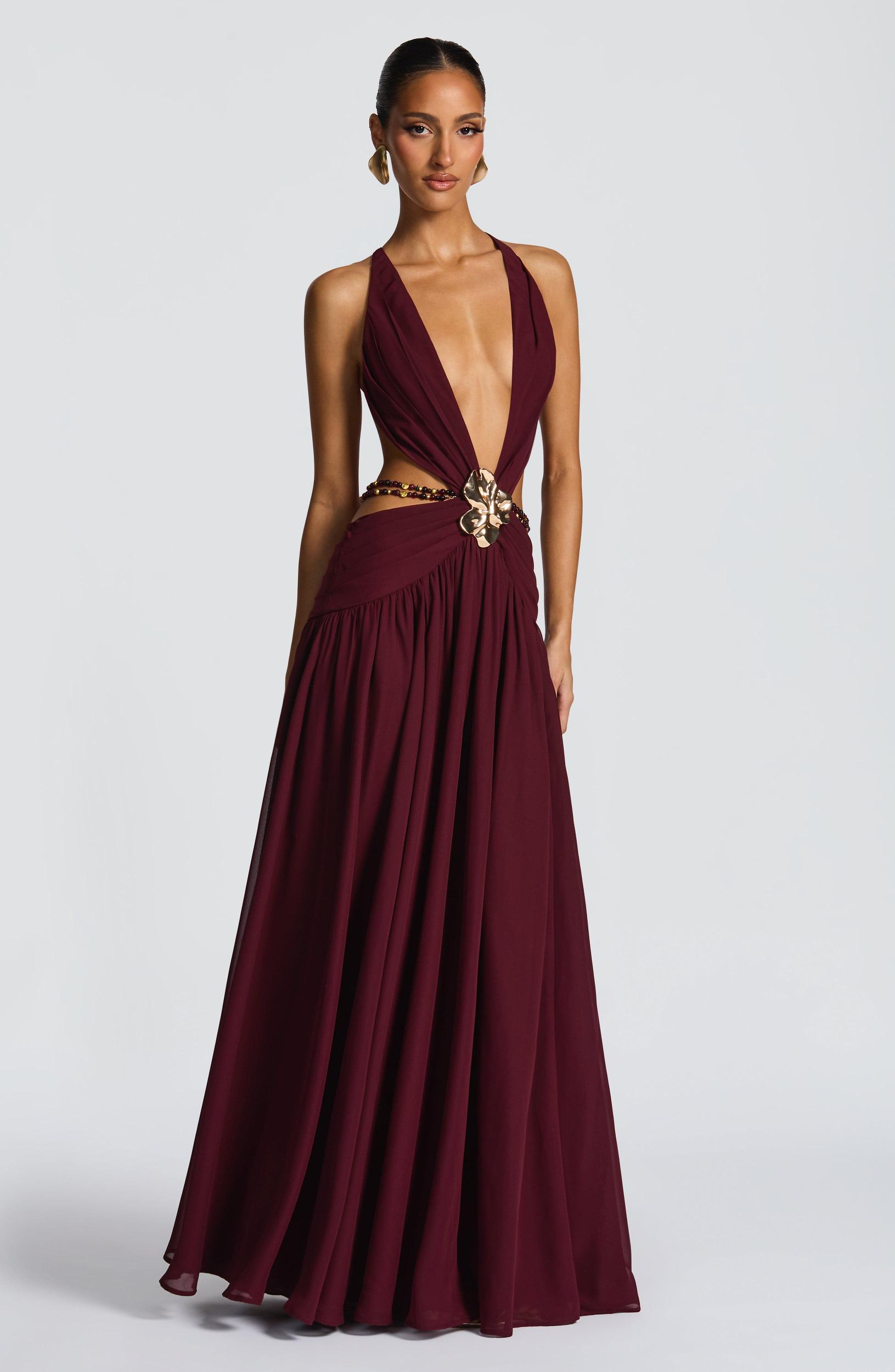 Indianna Maxi Dress - Cherry Lacquer Product Image