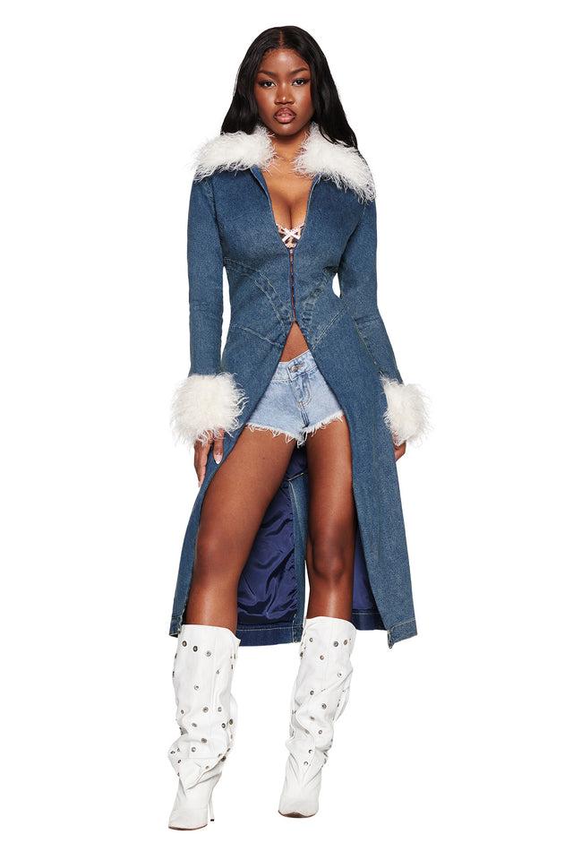 SYLVIE COAT - BLUE :  BLUE DENIM Product Image