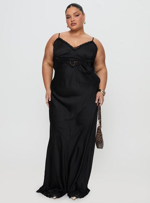 Jorjette Lace Maxi Dress Black Product Image